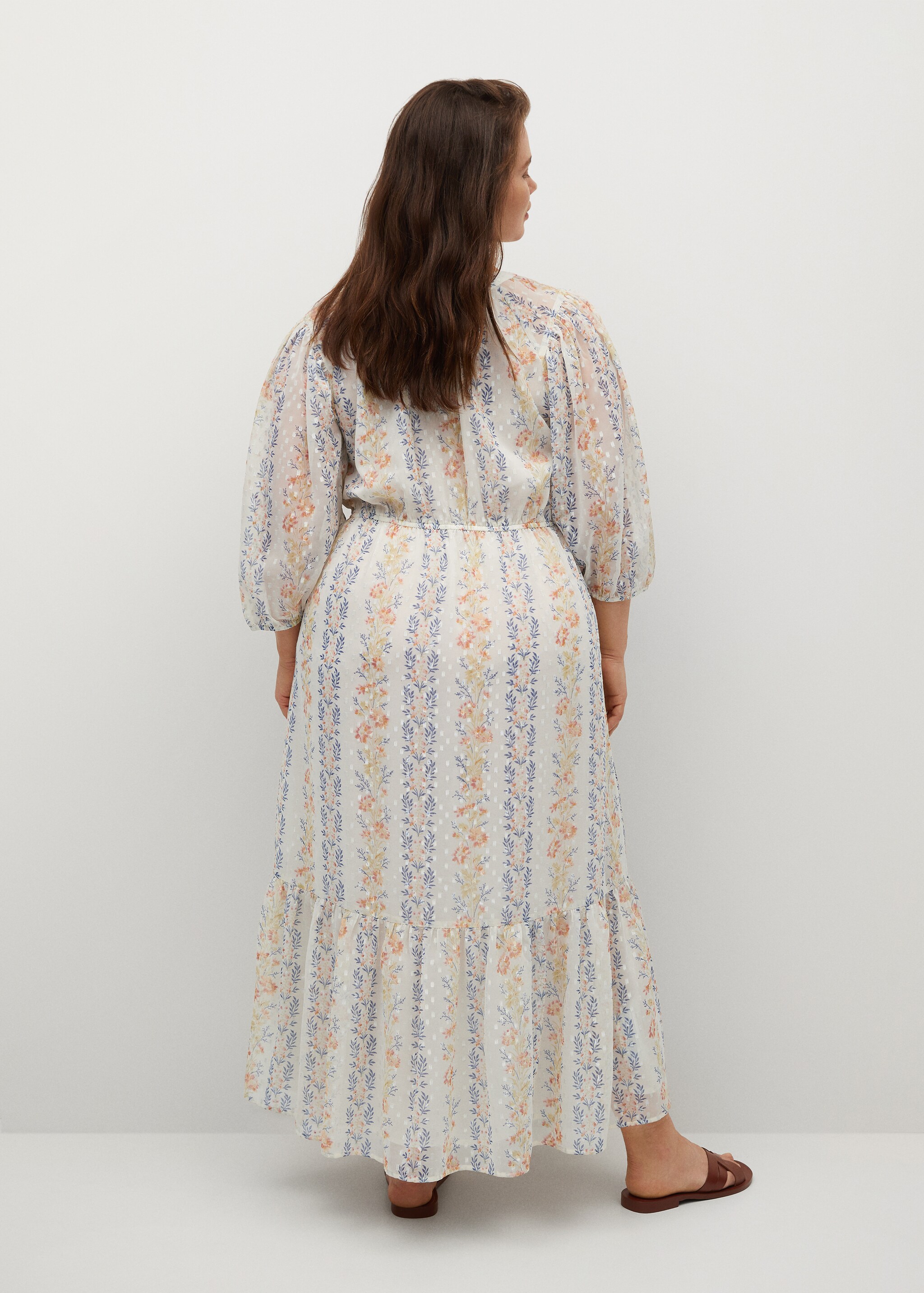 Vestido estampado lúrex - Reverso del artículo