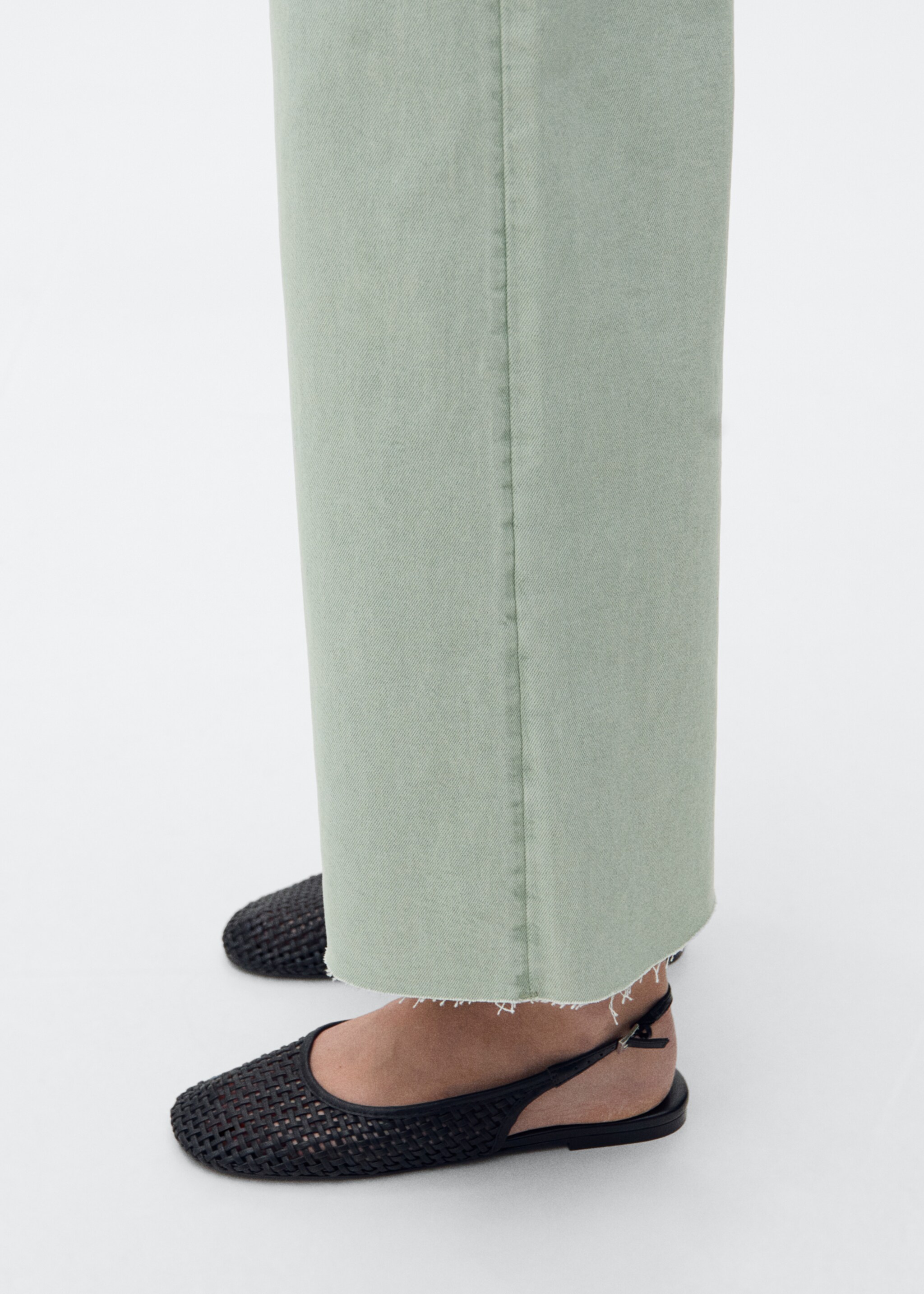 Catherin culotte high-rise jeans - Details of the article 1, Turquoise. Ref: 87007180-00.