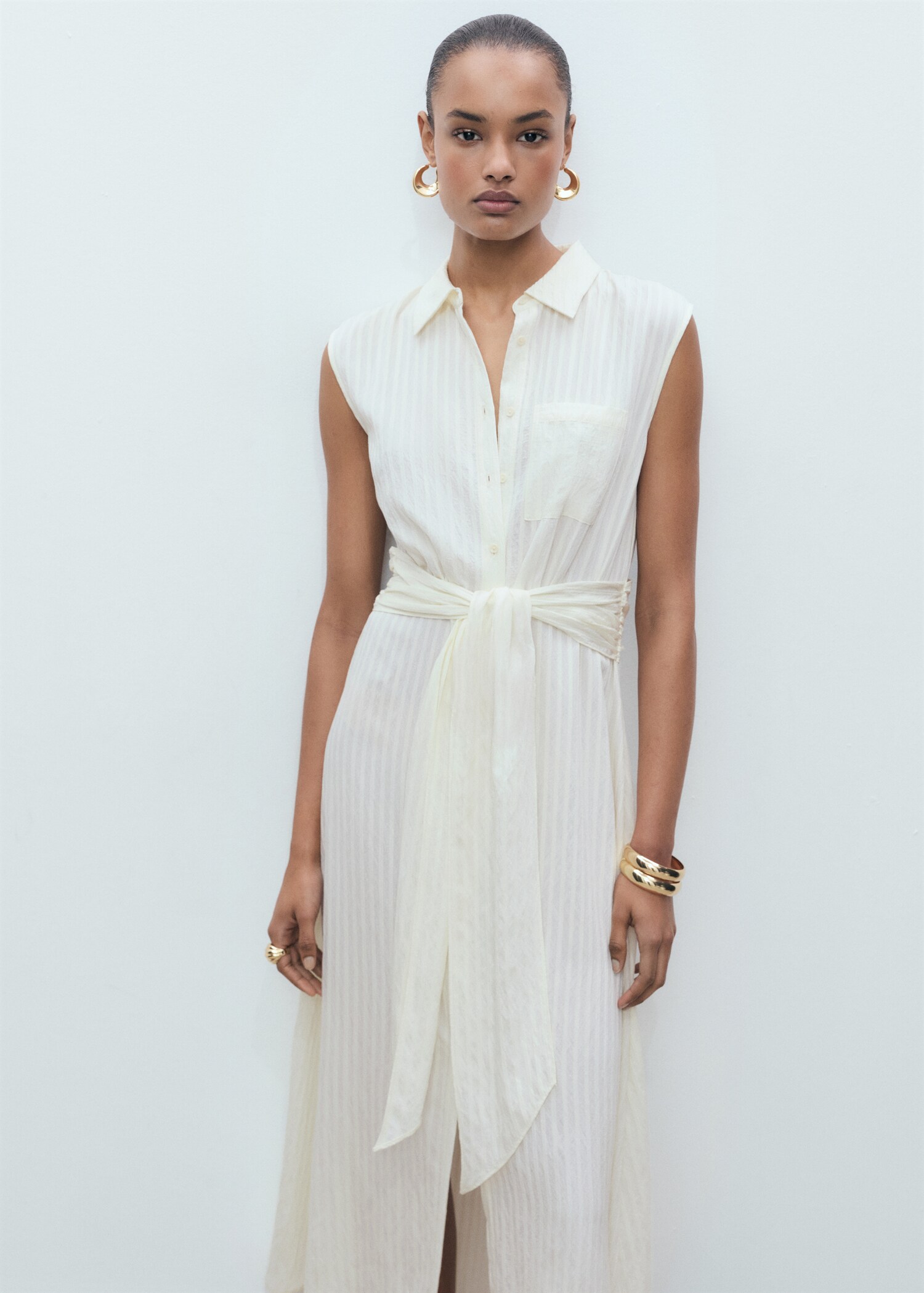 Bow shirt dress - Medium plane