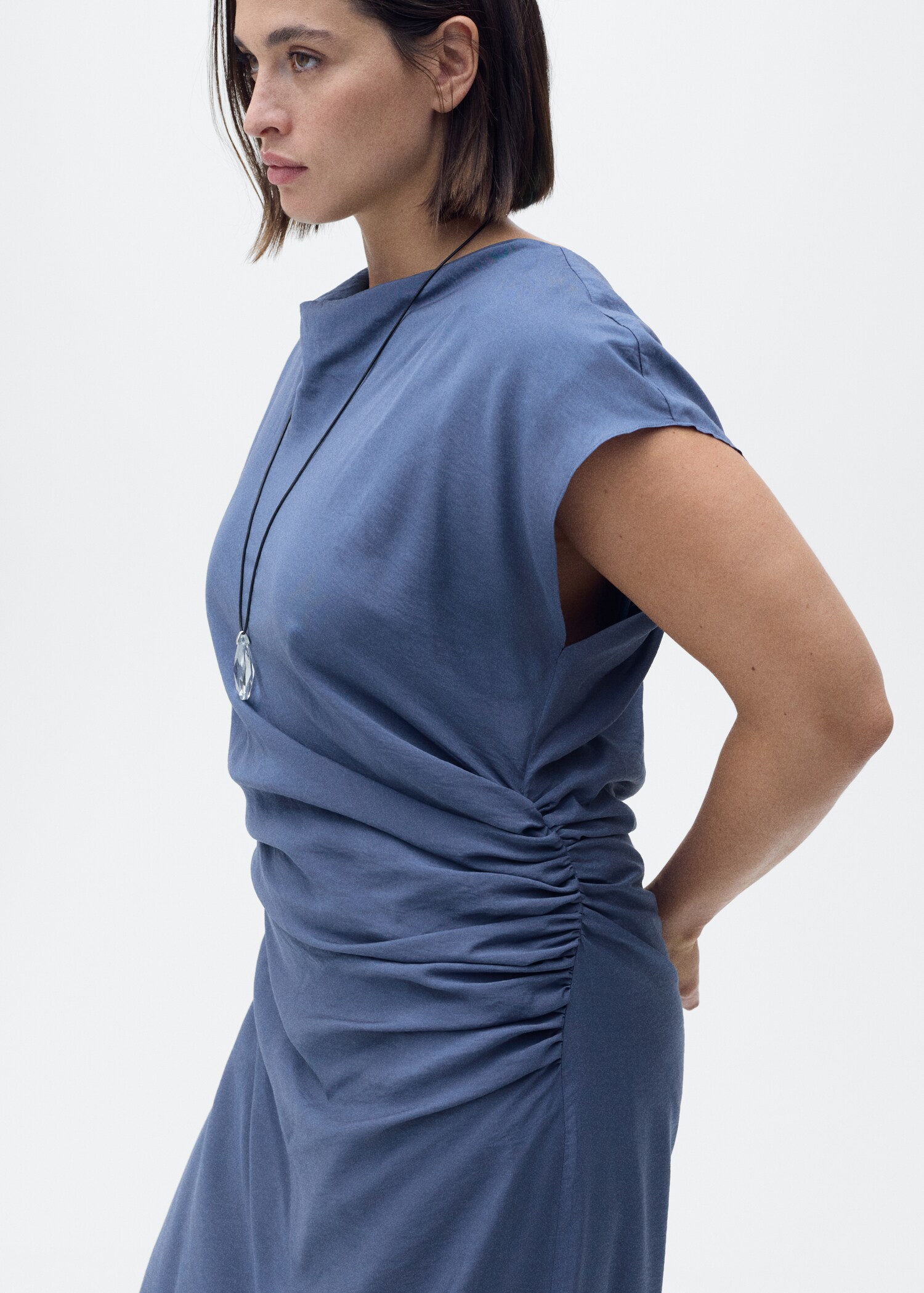 Draped straight dress - Details of the article 5