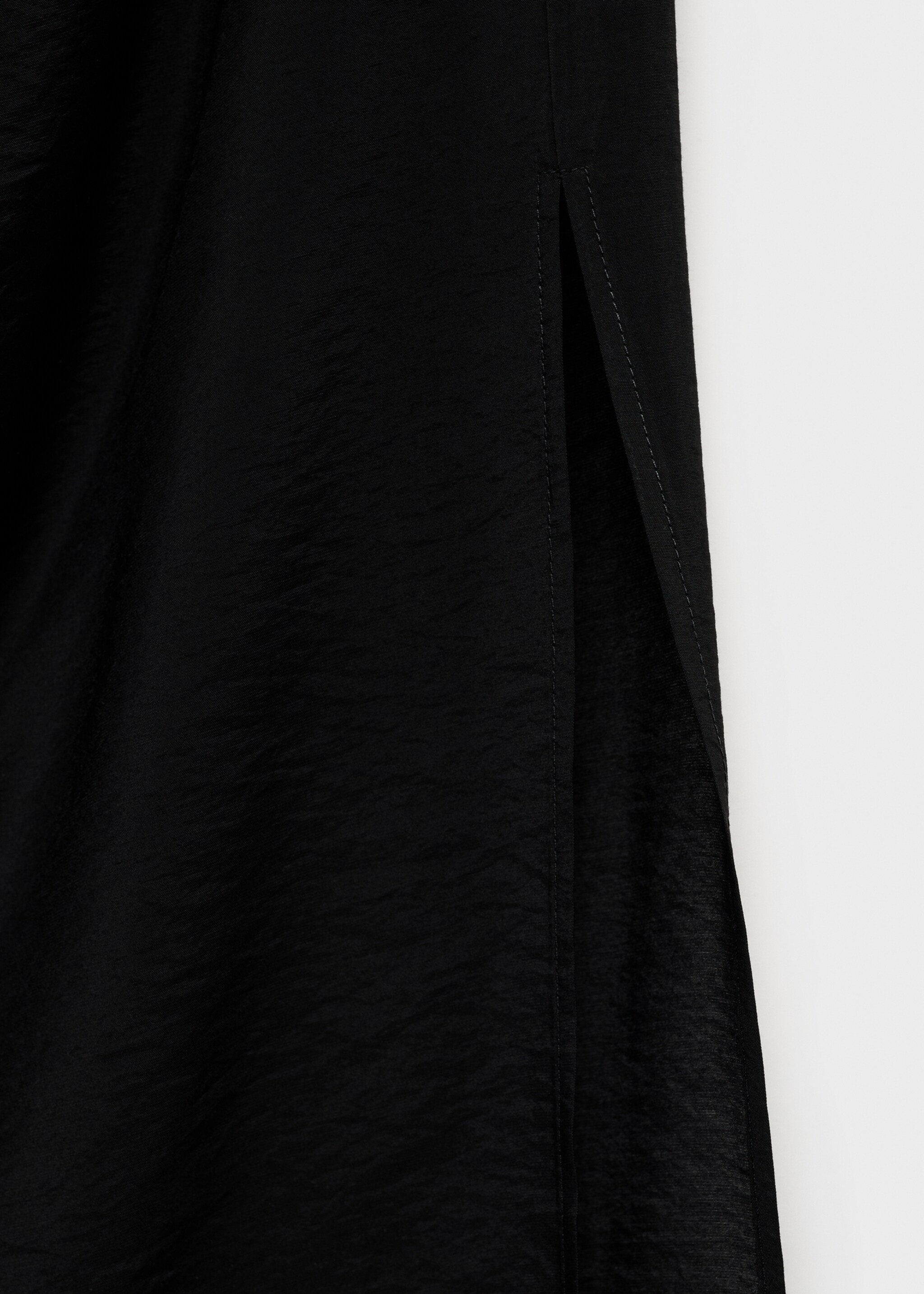 Draped straight dress - Details of the article 0, Black. Ref: 87007190-00.