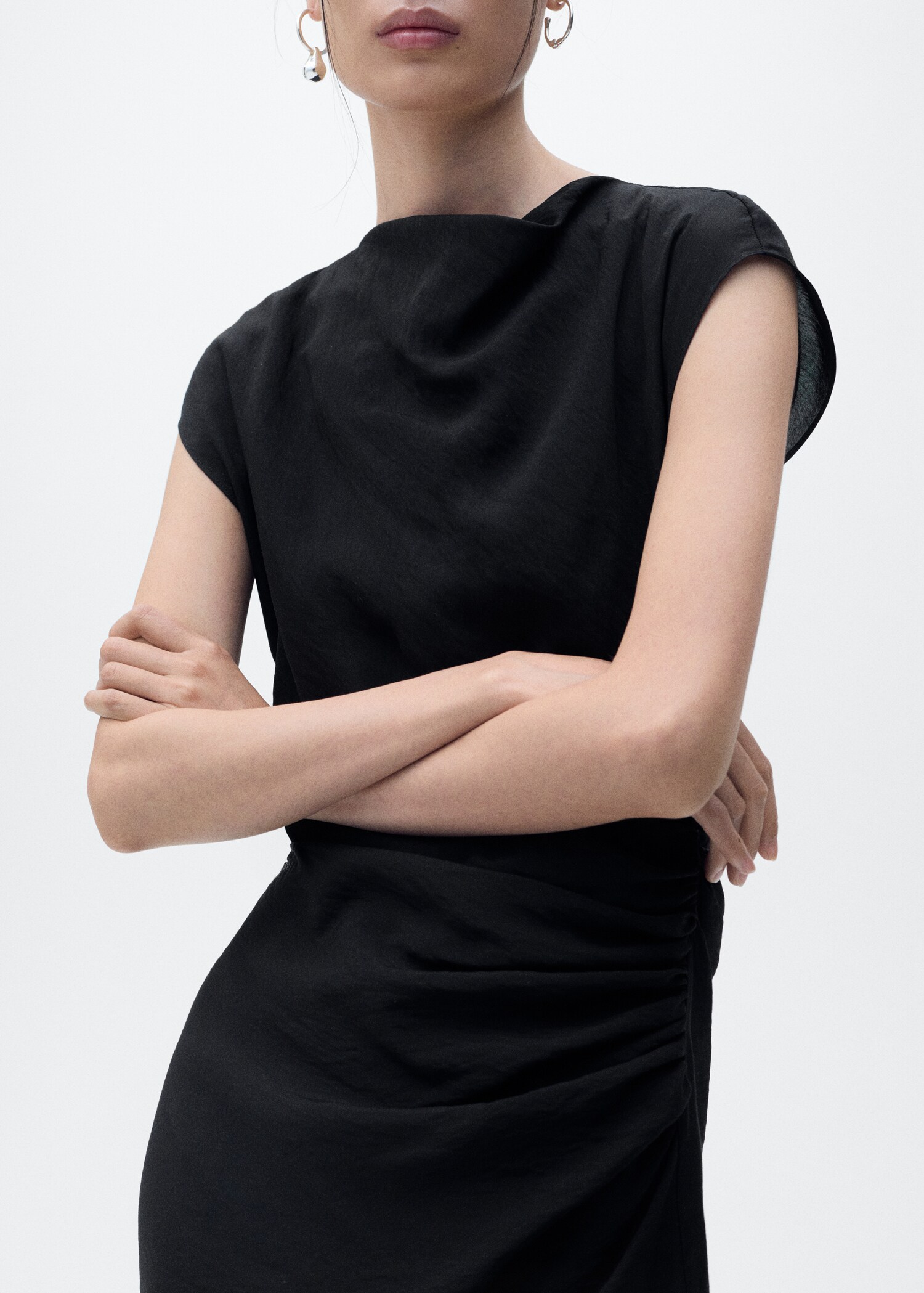 Draped straight dress - Details of the article 6