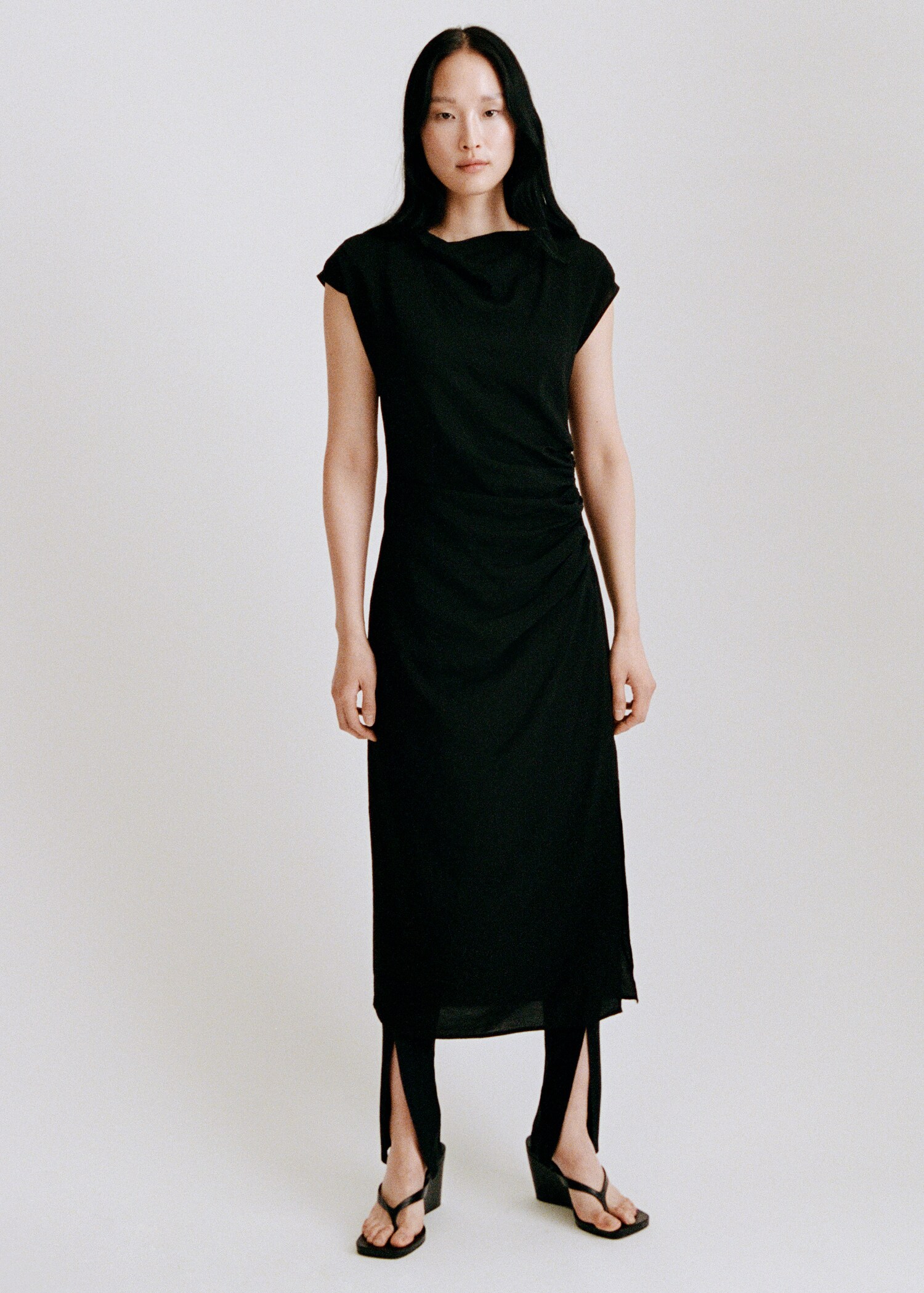 Draped straight dress - Details of the article 7