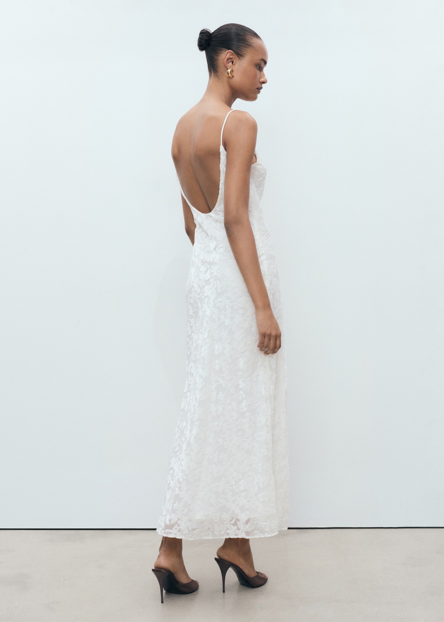 Φλοράλ devoré φόρεμα - Πίσω όψη προϊόντος