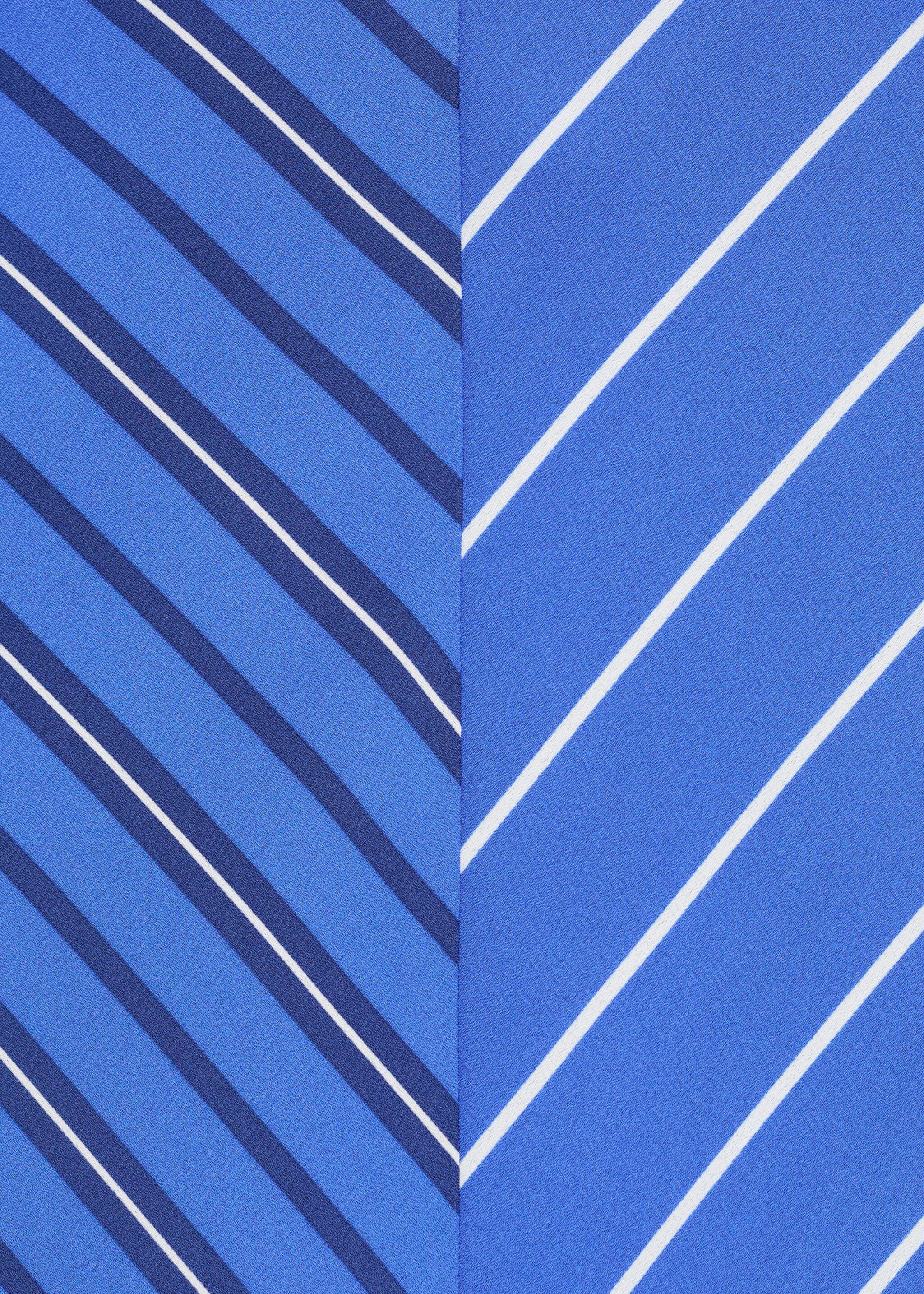 Combined striped flared dress - Details of the article 8, Blue. Ref: 87007204-00.