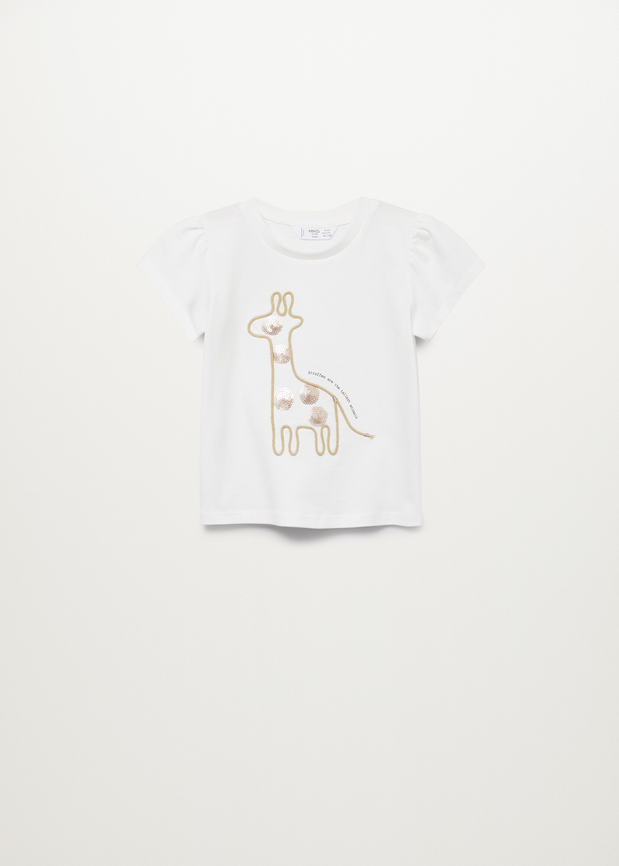 Sequined cotton T-shirt - Article without model