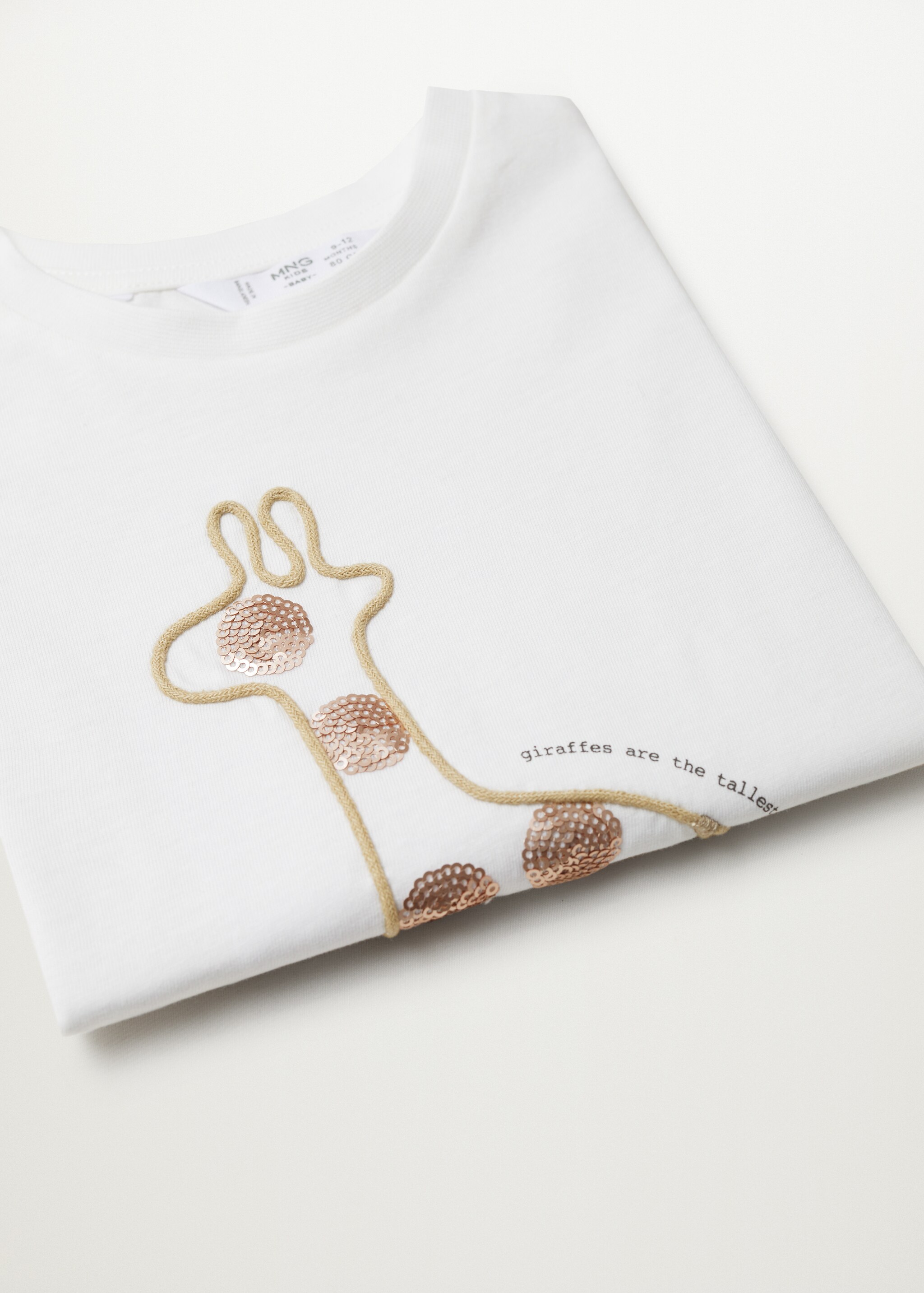 Sequined cotton T-shirt - Details of the article 8