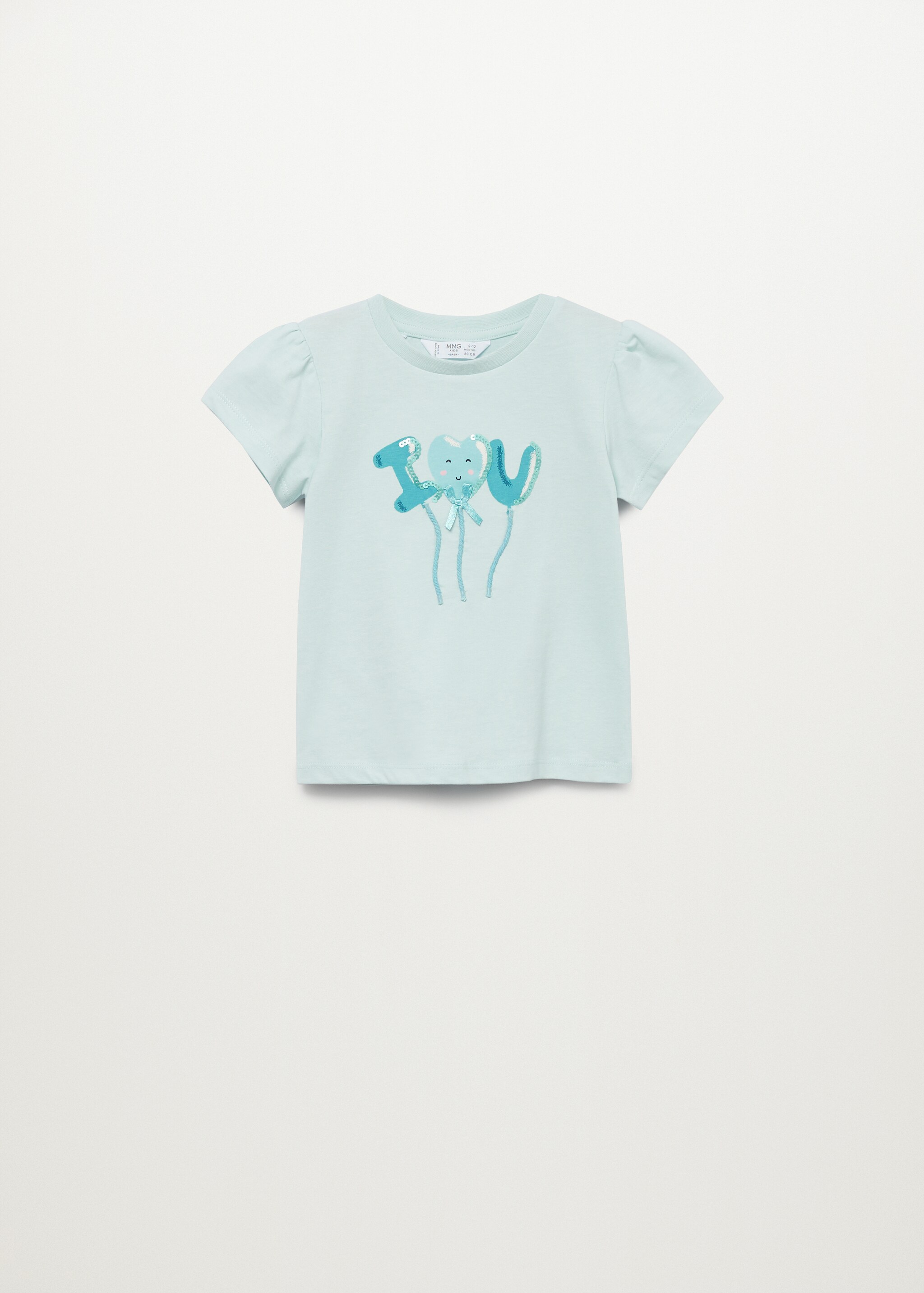 Sequined cotton T-shirt - Article without model