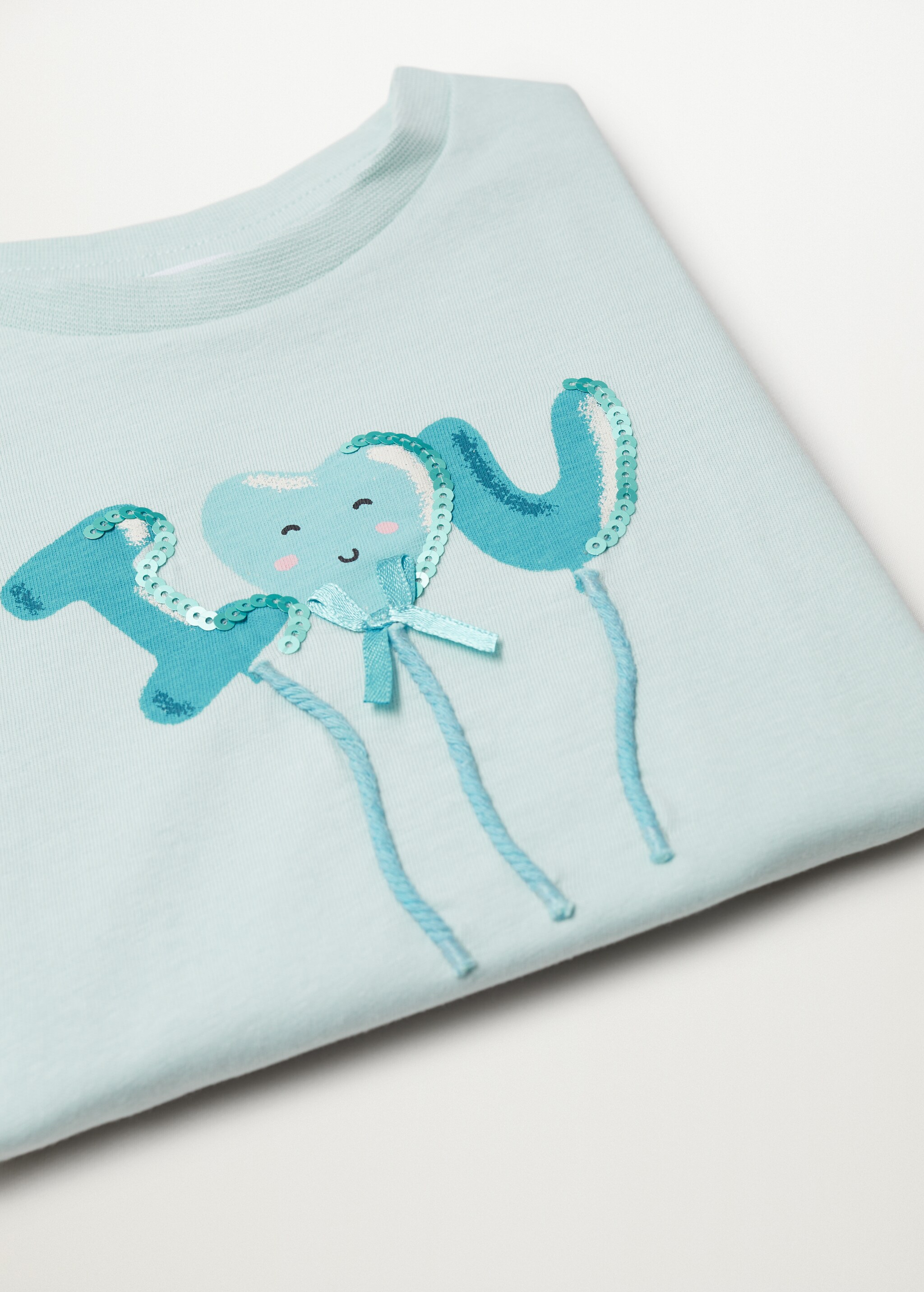 Sequined cotton T-shirt - Details of the article 8