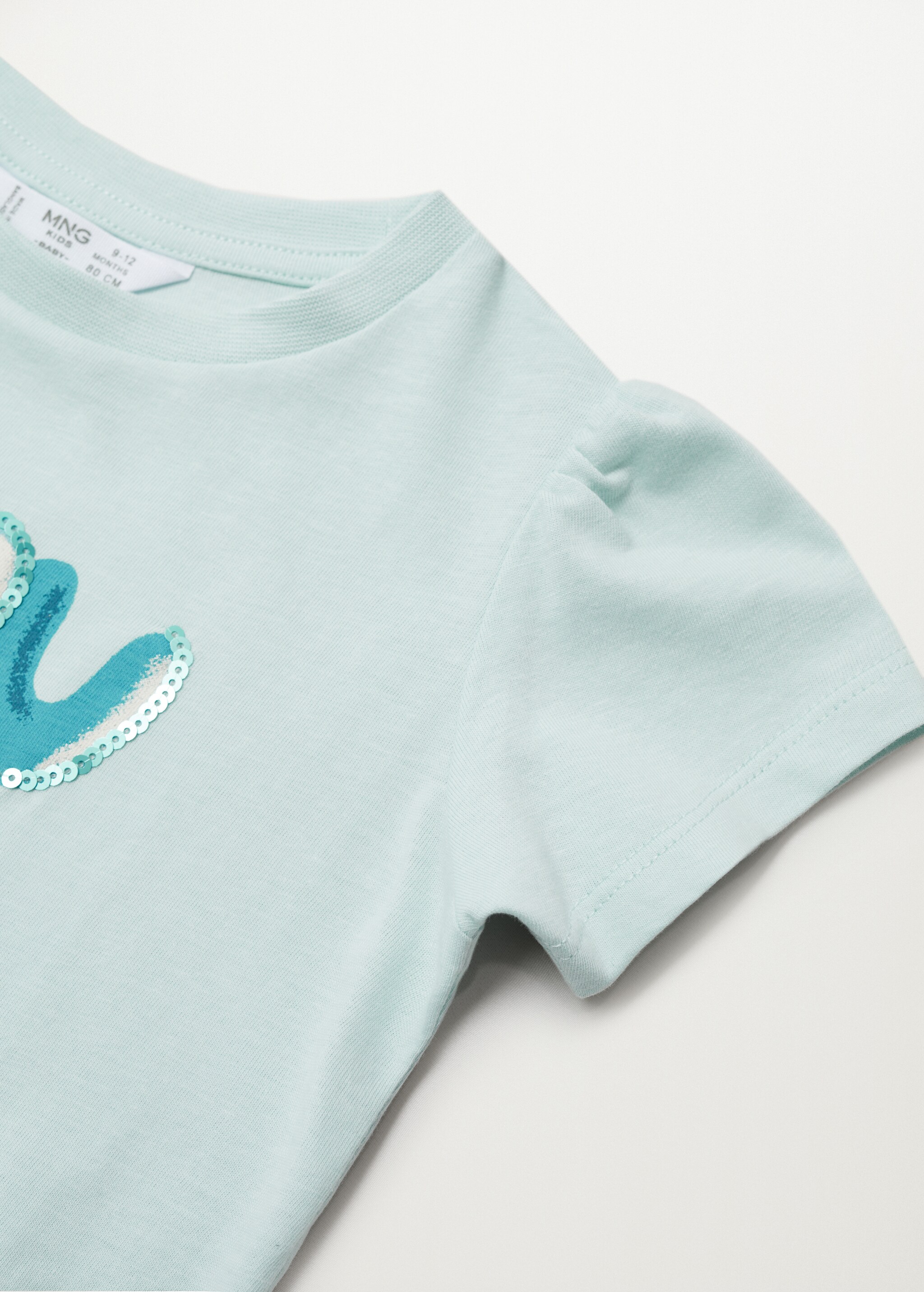 Sequined cotton T-shirt - Details of the article 9