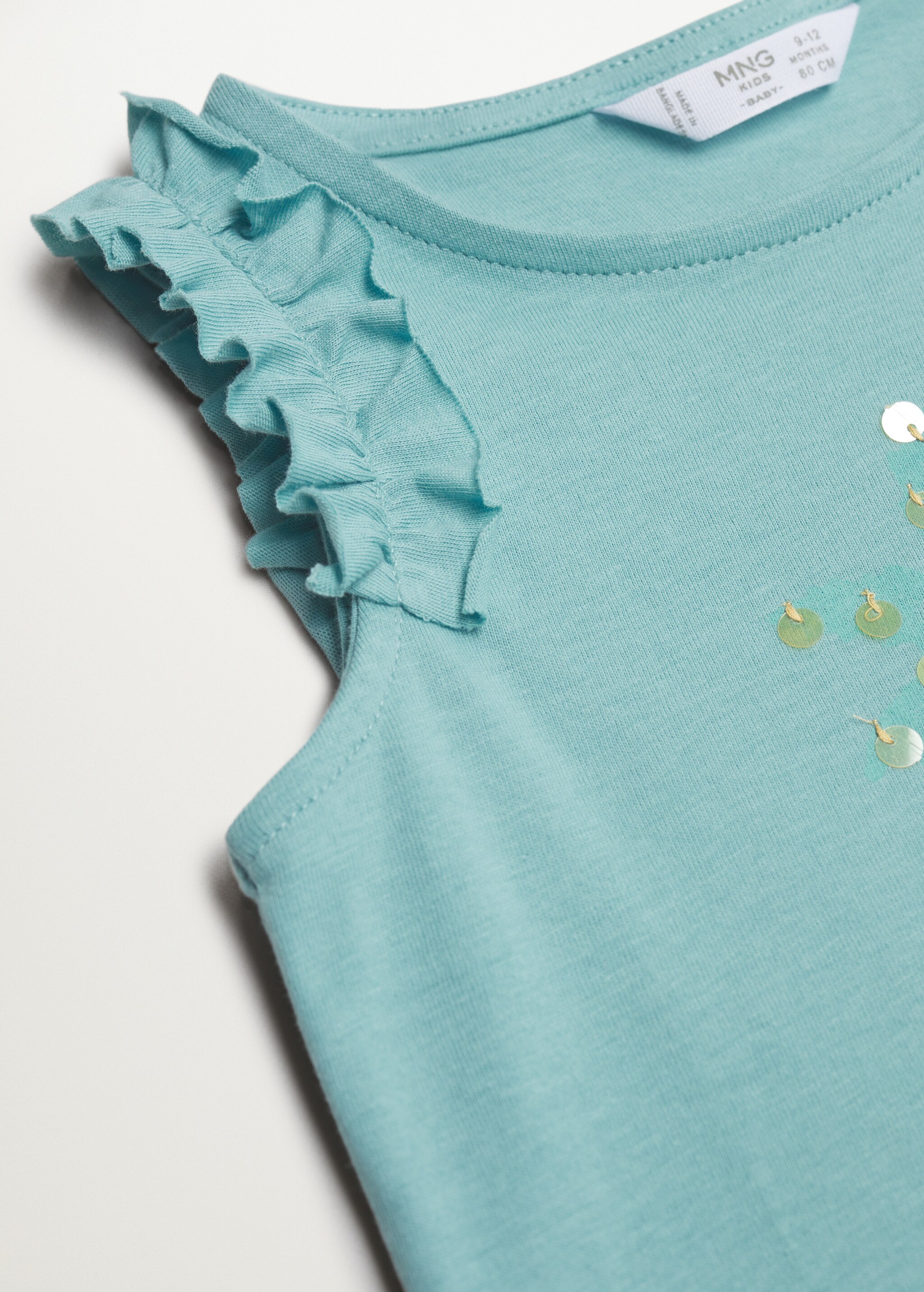 Camiseta estampada detalle lentejuelas - Detalle del artículo 9