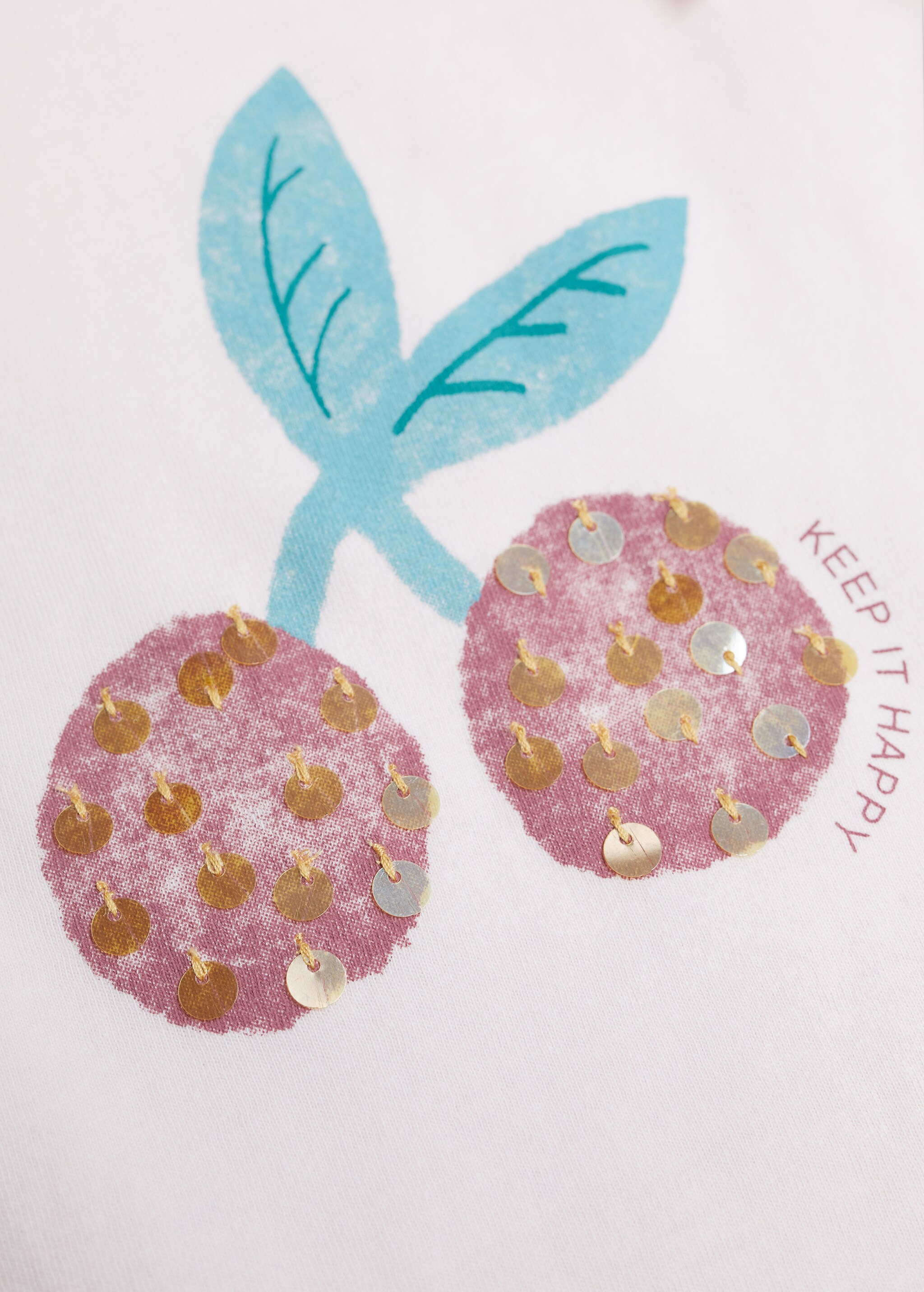 Camiseta estampada detalle lentejuelas - Detalle del artículo 8