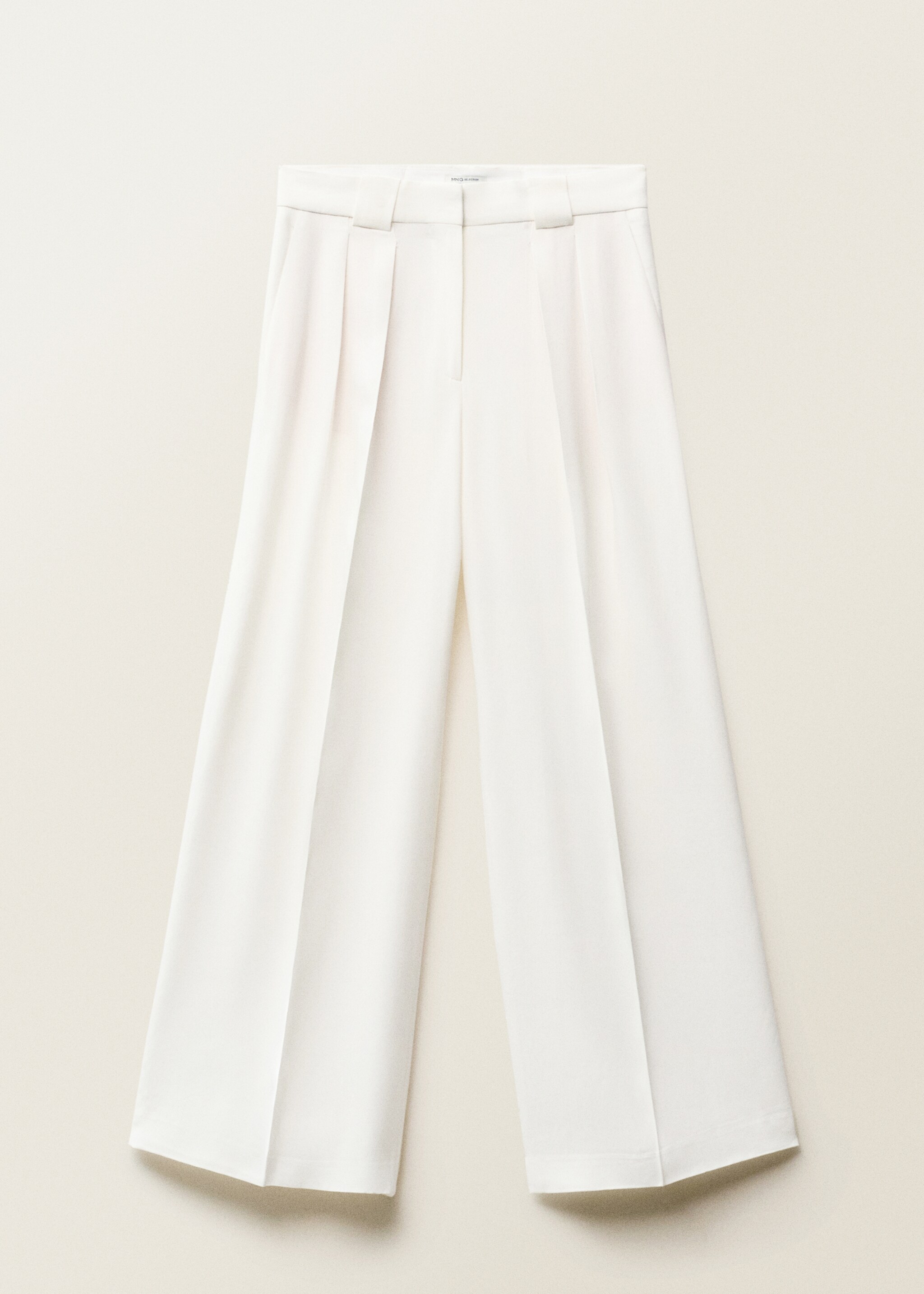 Lyocell suit trousers with pleats - Article without model, Off White. Ref: 87007720-00.