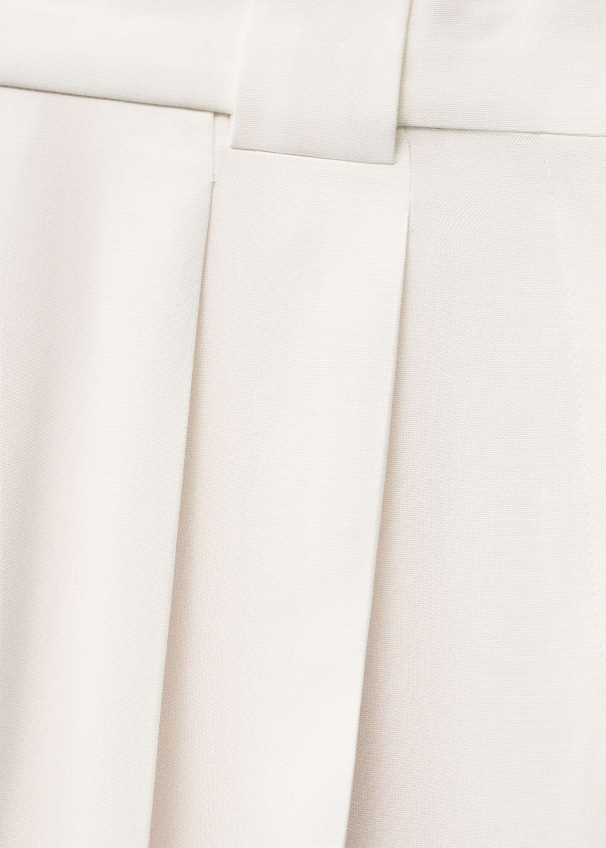 Lyocell suit trousers with pleats - Details of the article 0, Off White. Ref: 87007720-00.