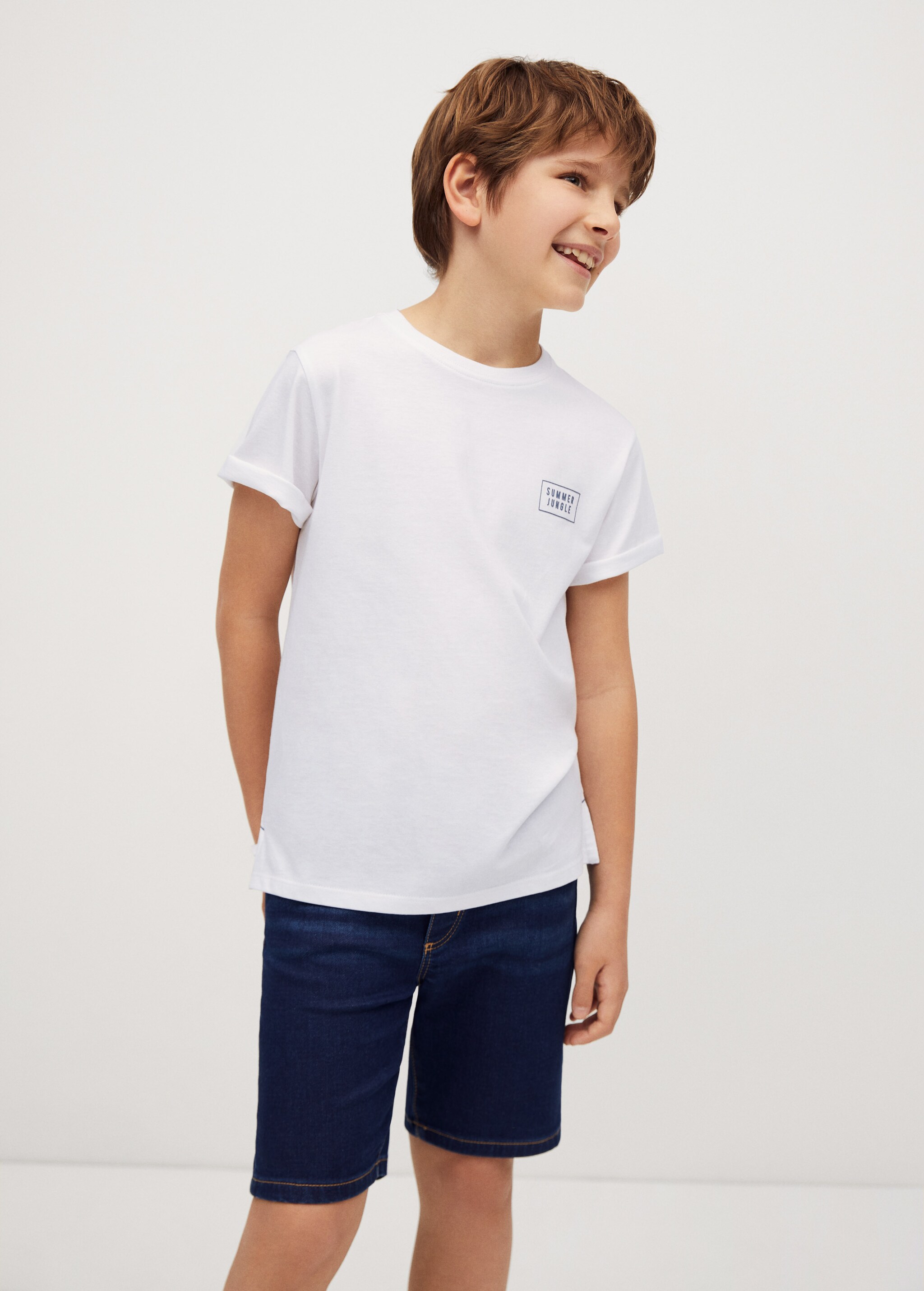 Camiseta algodón estampado - Plano medio