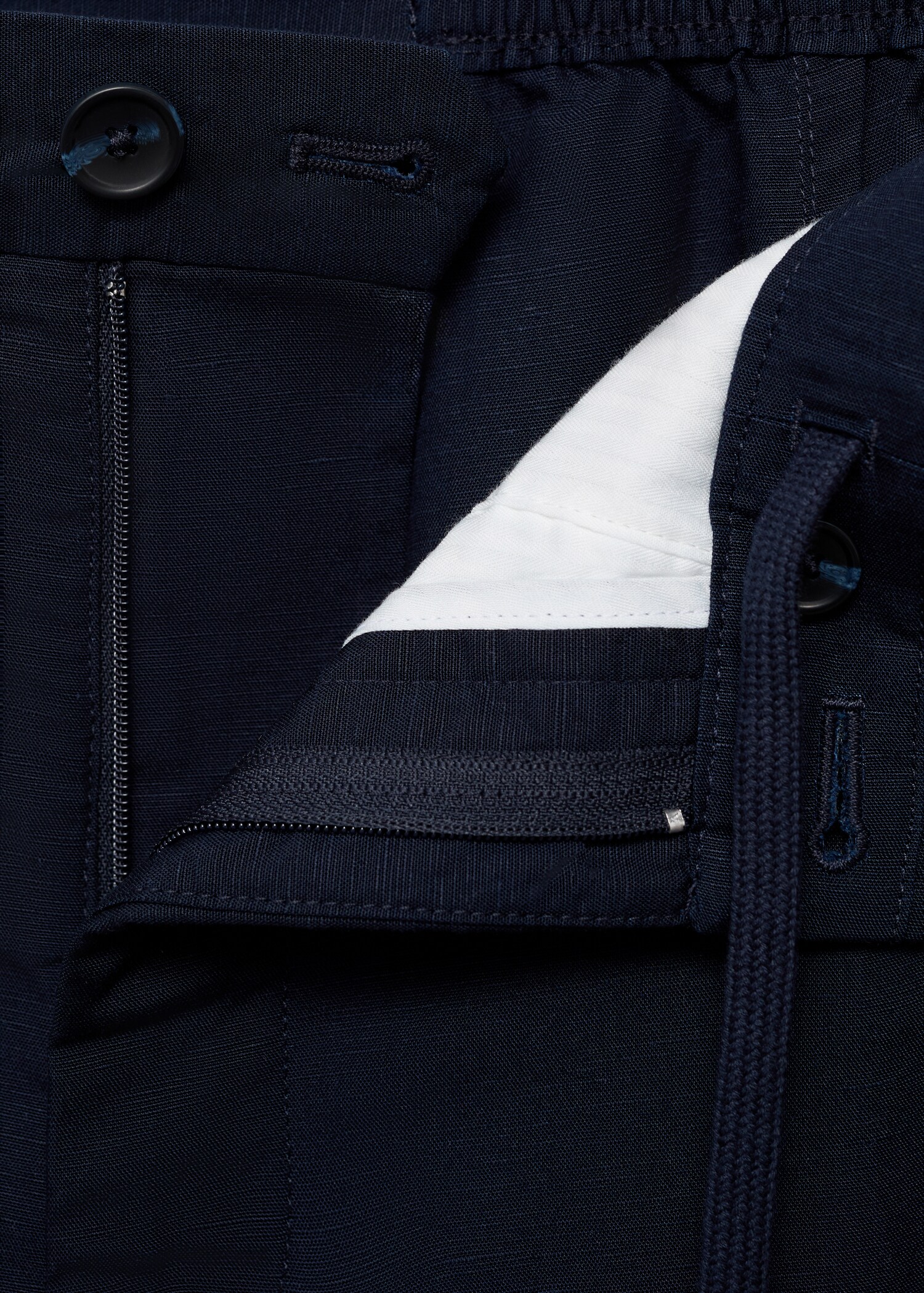 Linen lyocell regular-fit trousers - Details of the article 0