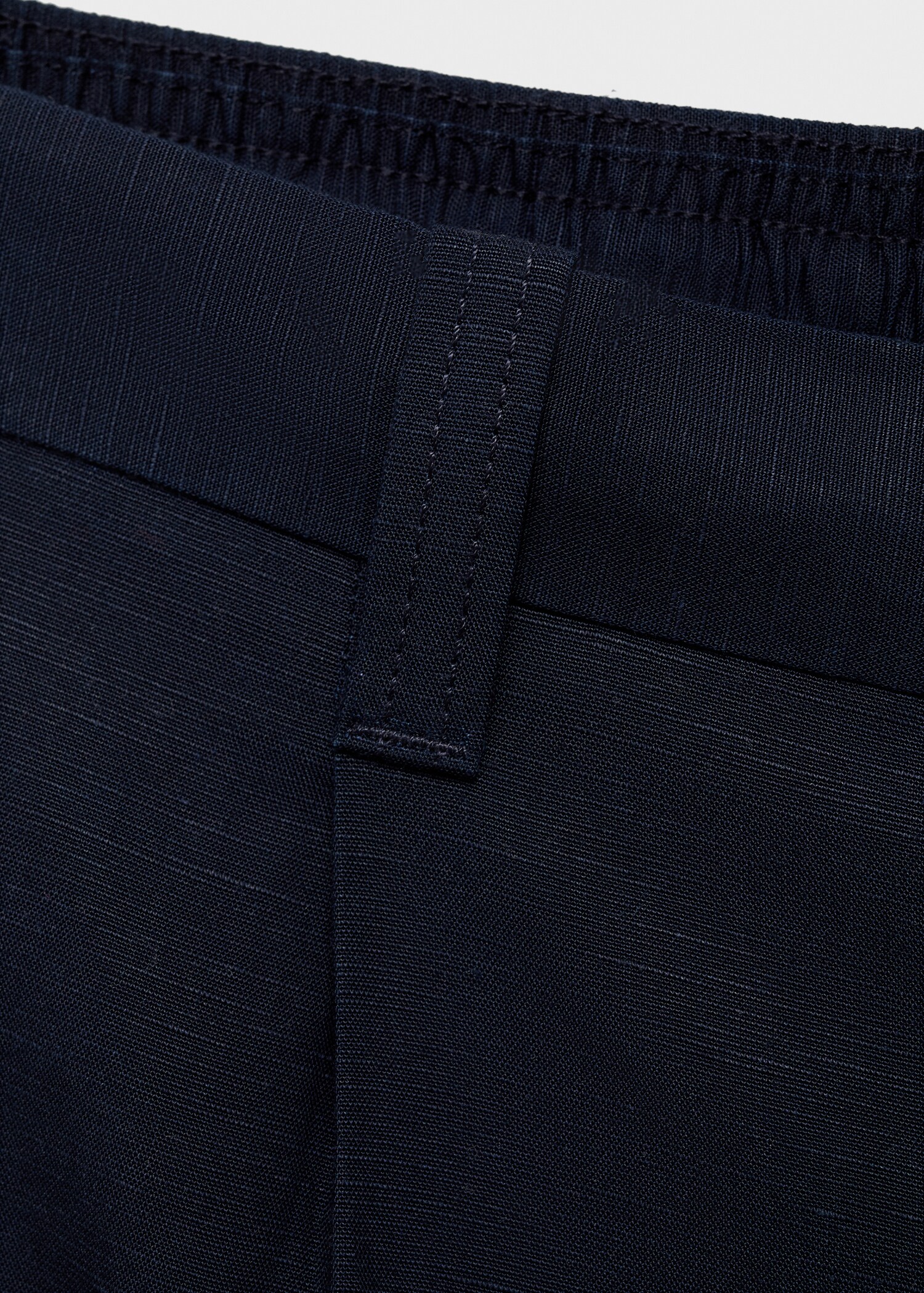 Linen lyocell regular-fit trousers - Details of the article 8