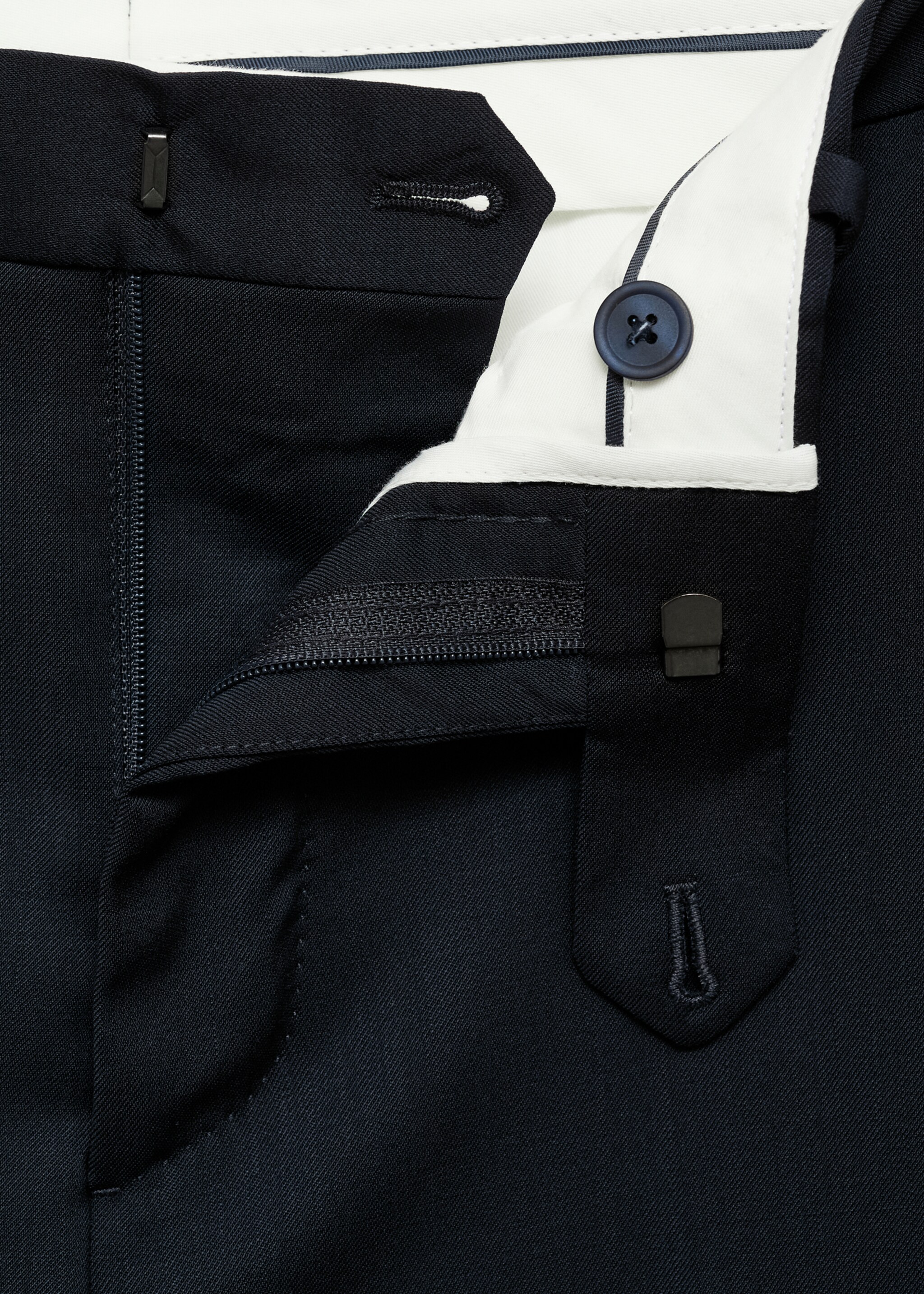 Cool wool suit trousers - Details of the article 8, Blue. Ref: 87007901-00.