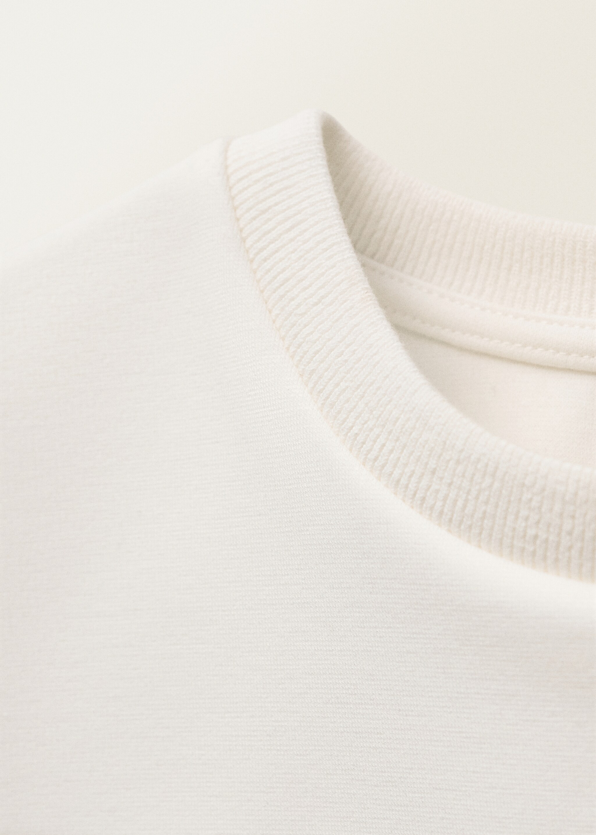Short-sleeved peplum t-shirt - Details of the article 0, White. Ref: 87007911-00.