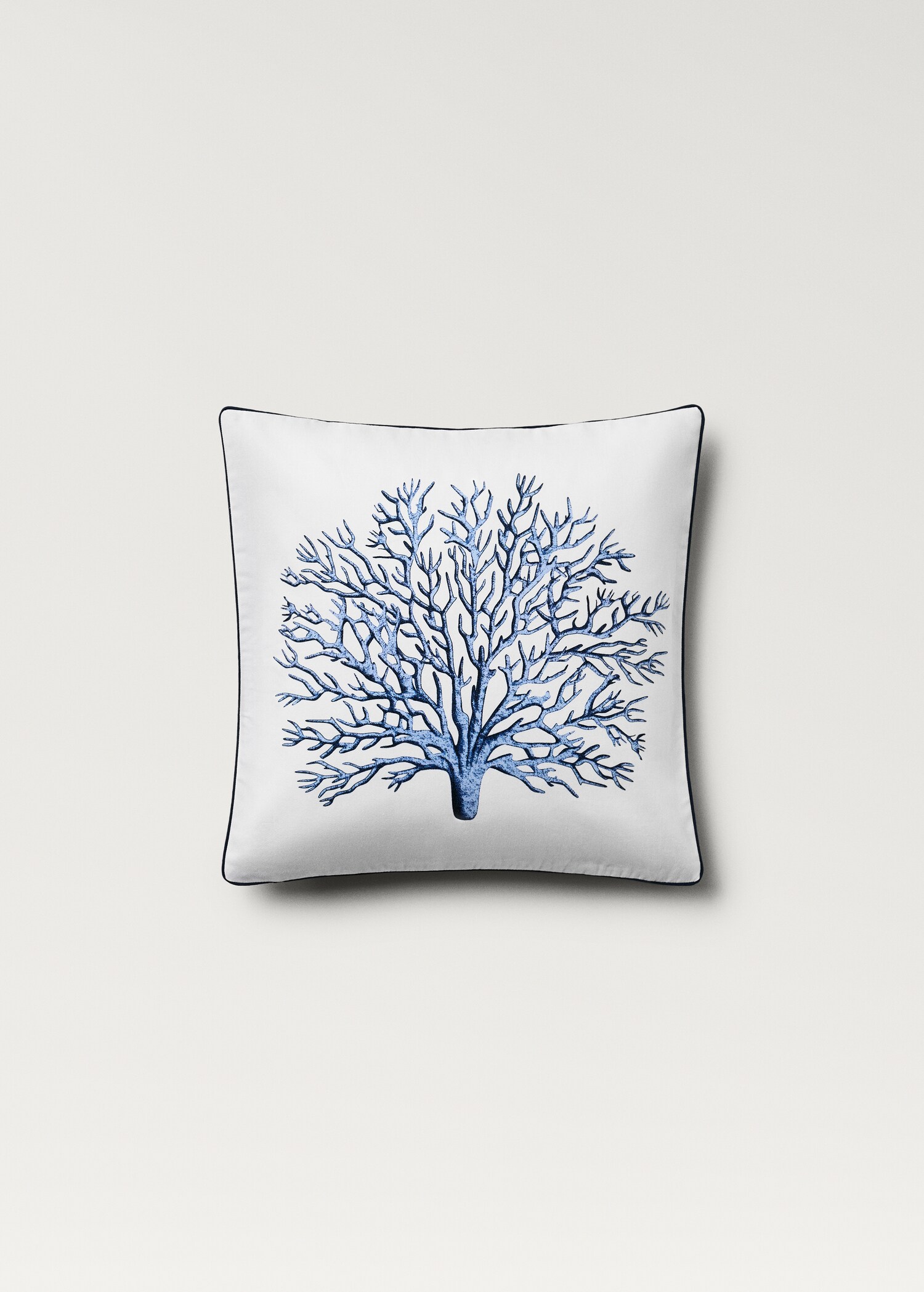 Coral-print cushion cover 45x45 cm - Article without model