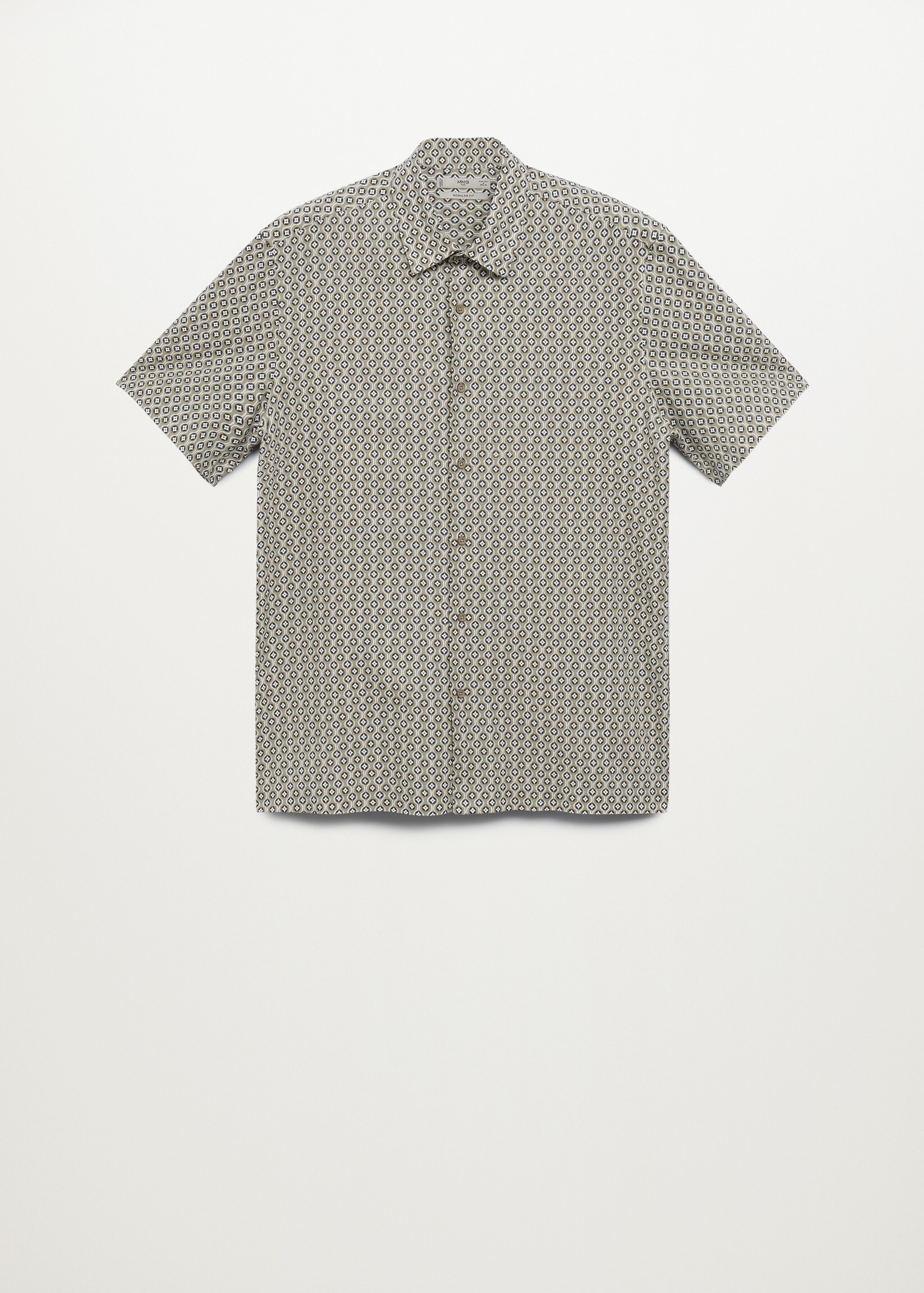 Regular-fit printed linen shirt - Article without model