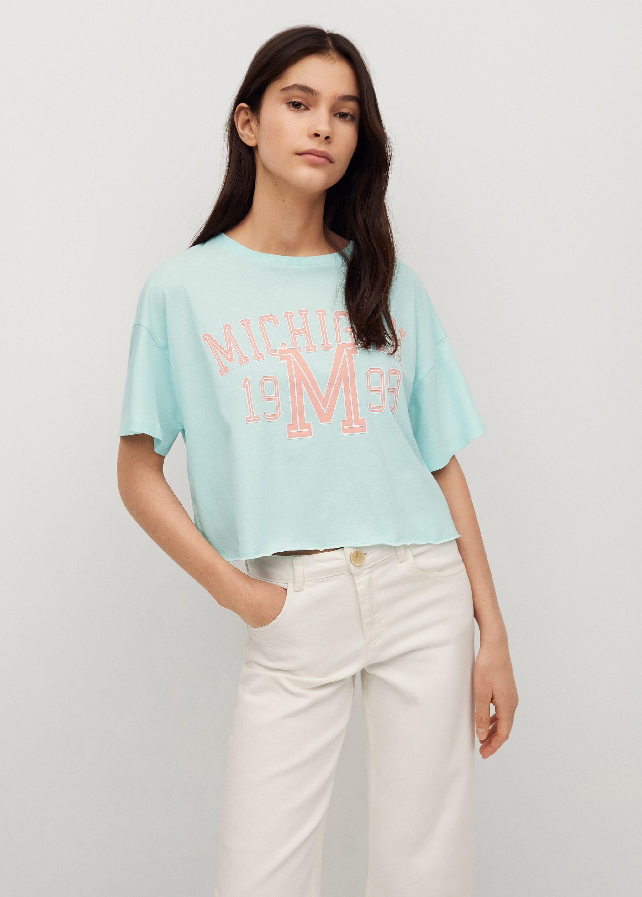 Camiseta algodón mensaje - Plano medio