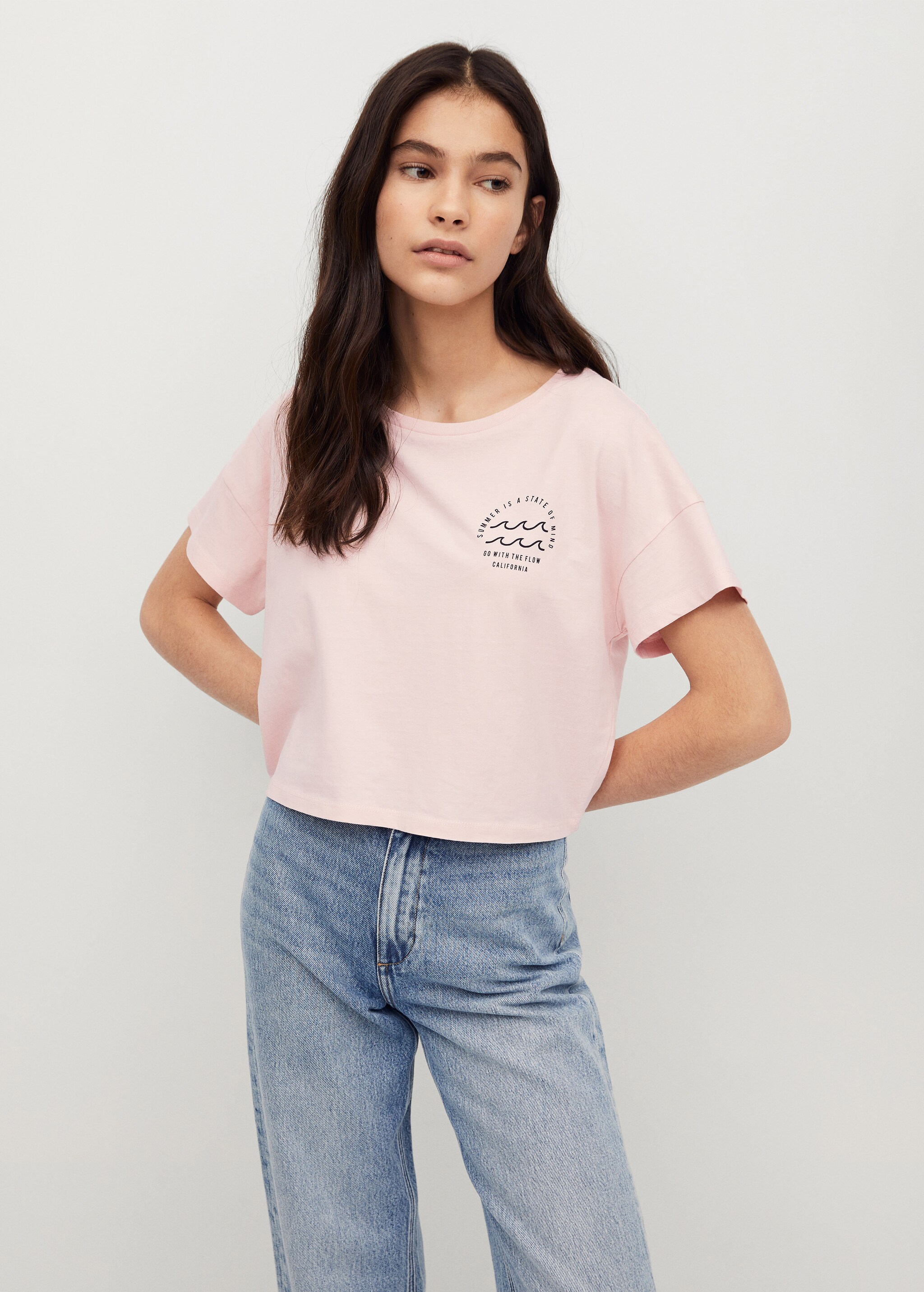 Printed cotton-blend t-shirt - Details of the article 1