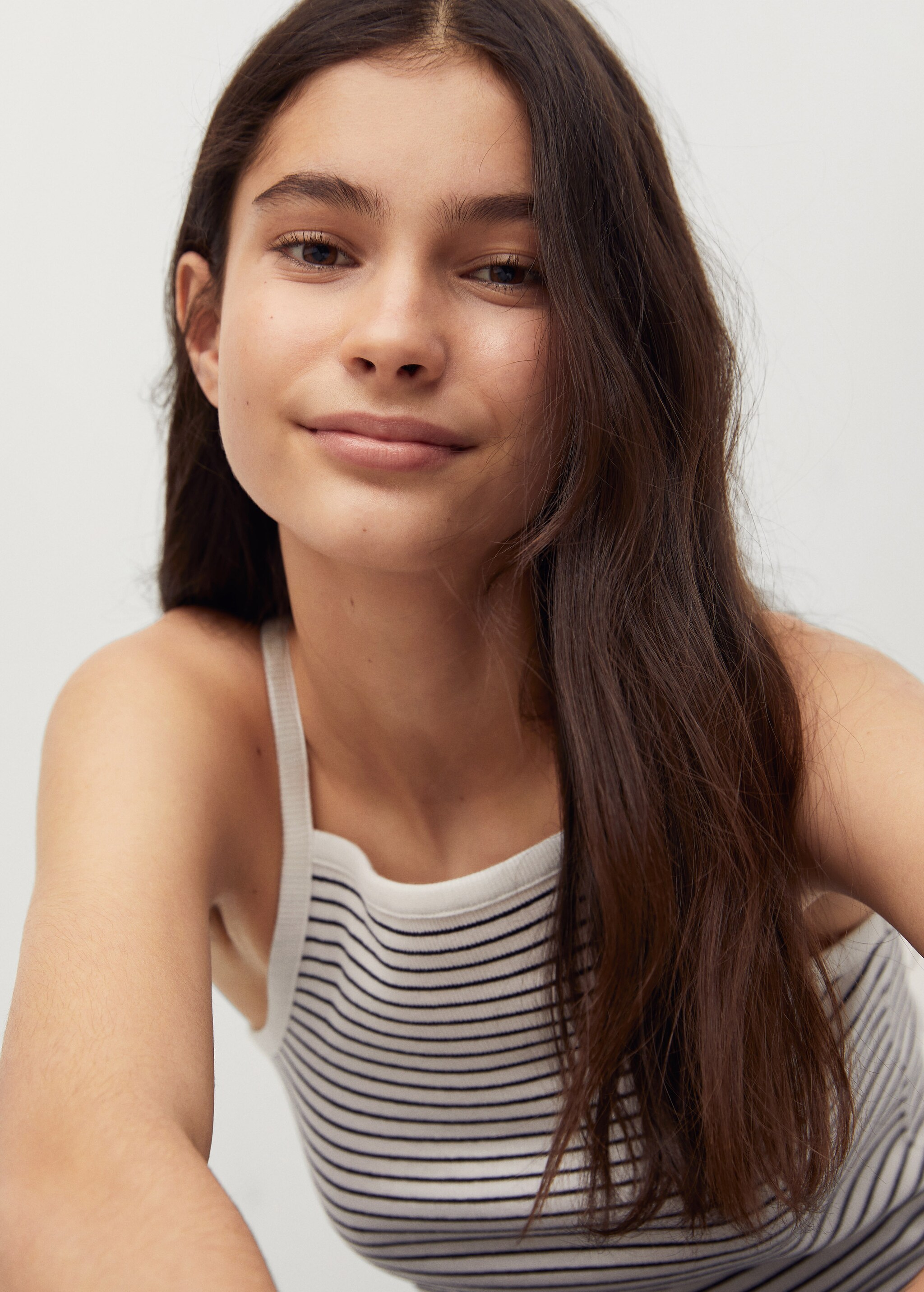 Ribbed cotton-blend top - Medium plane