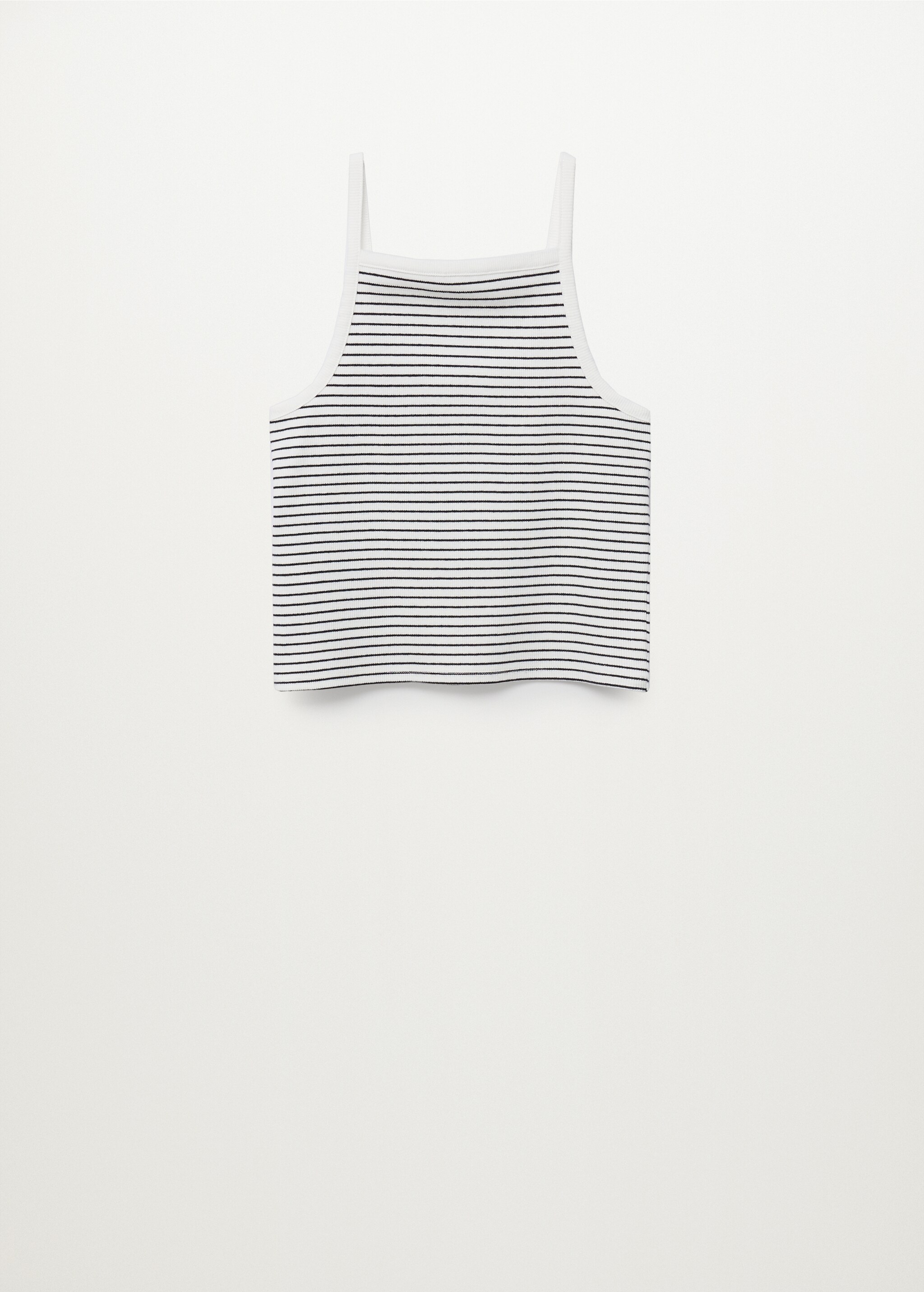 Ribbed cotton-blend top - Article without model