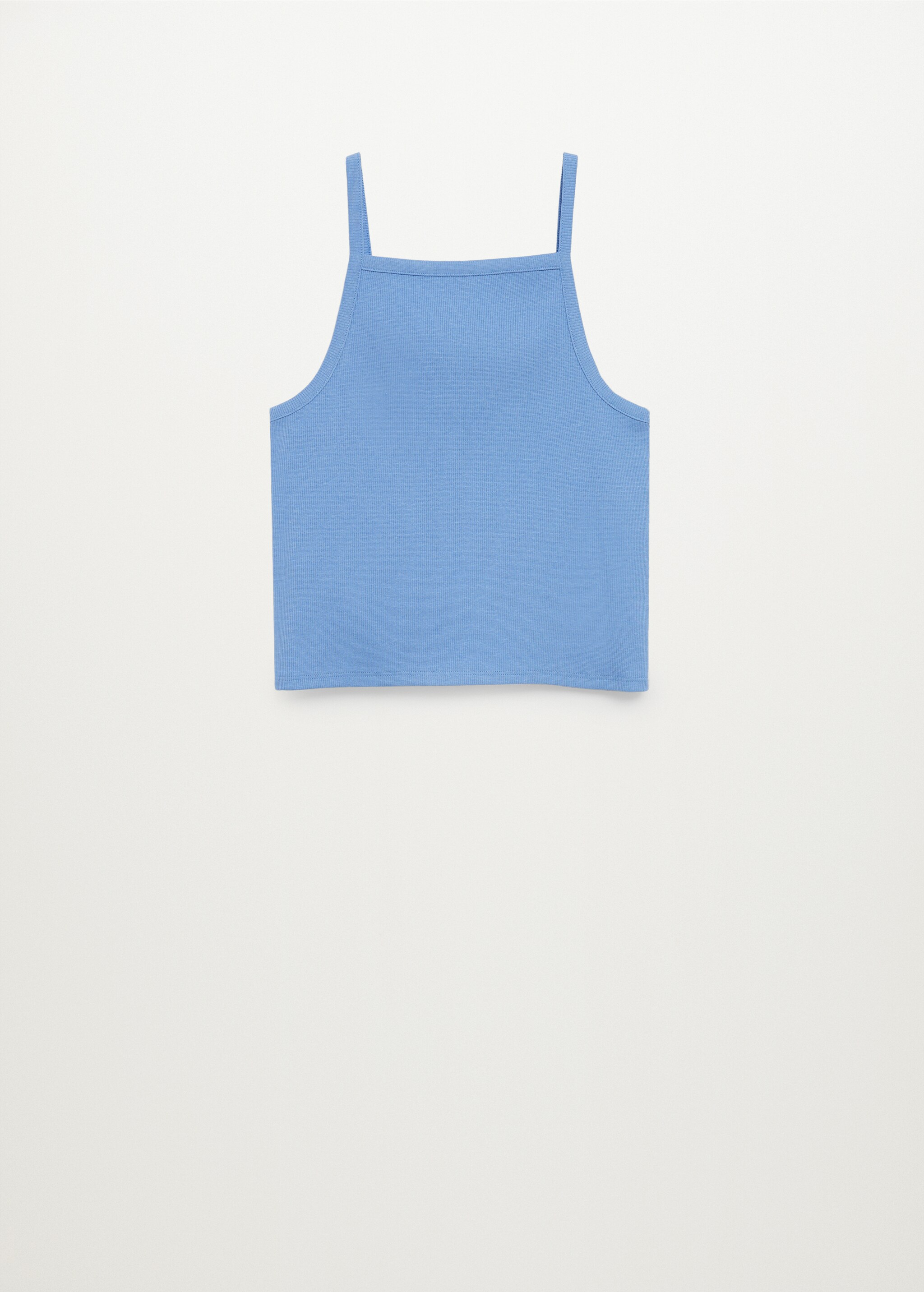 Ribbed cotton-blend top - Article without model
