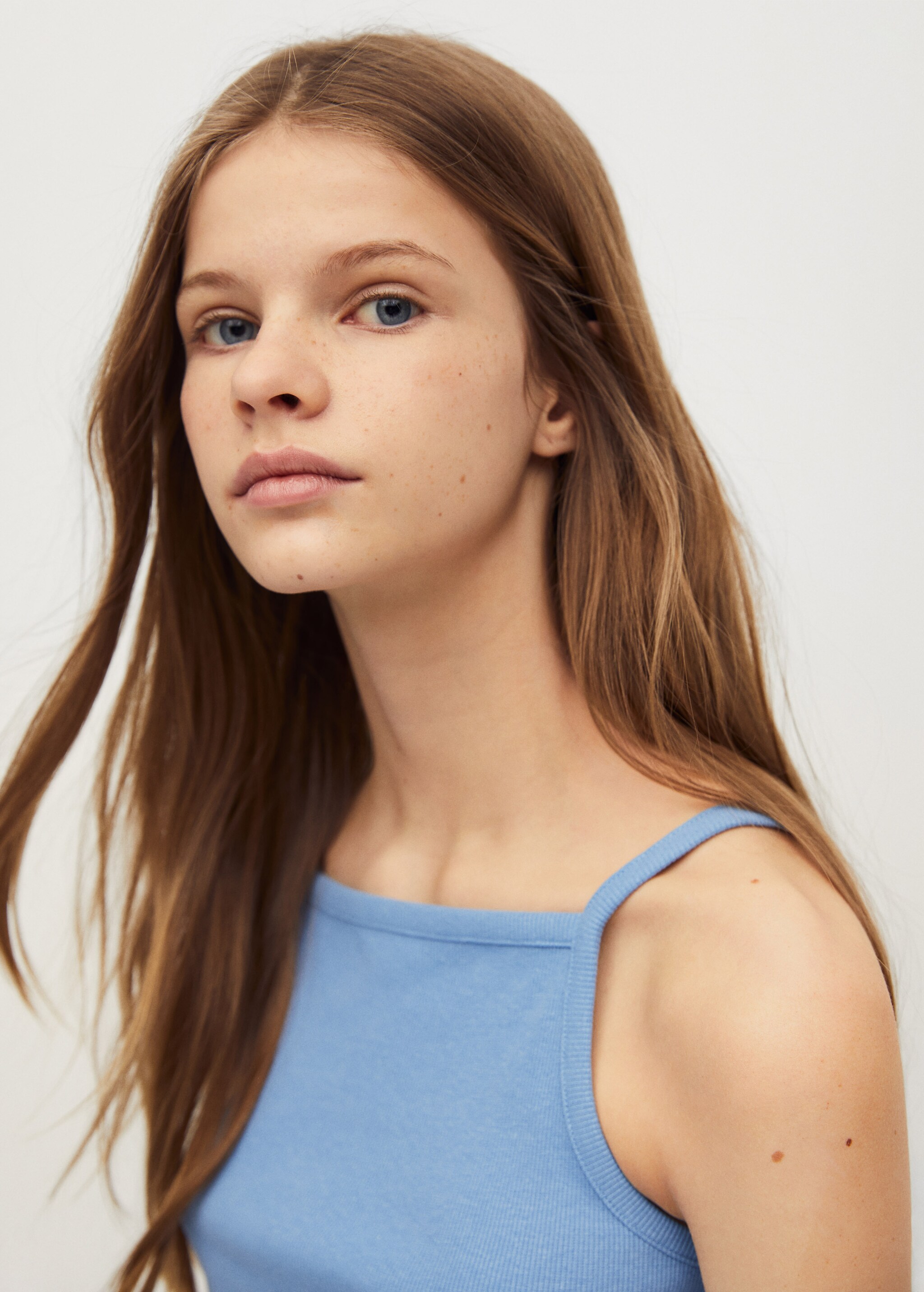 Ribbed cotton-blend top - Details of the article 1
