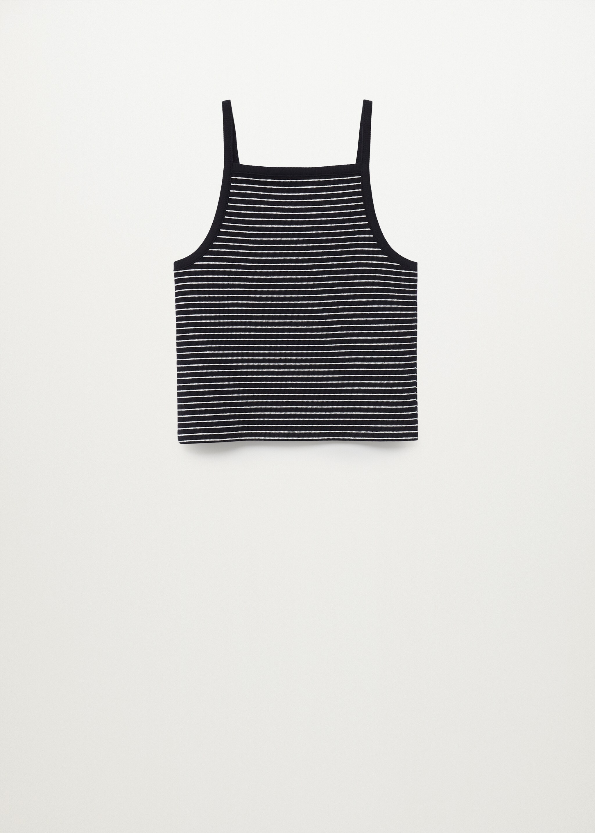Ribbed cotton-blend top - Article without model