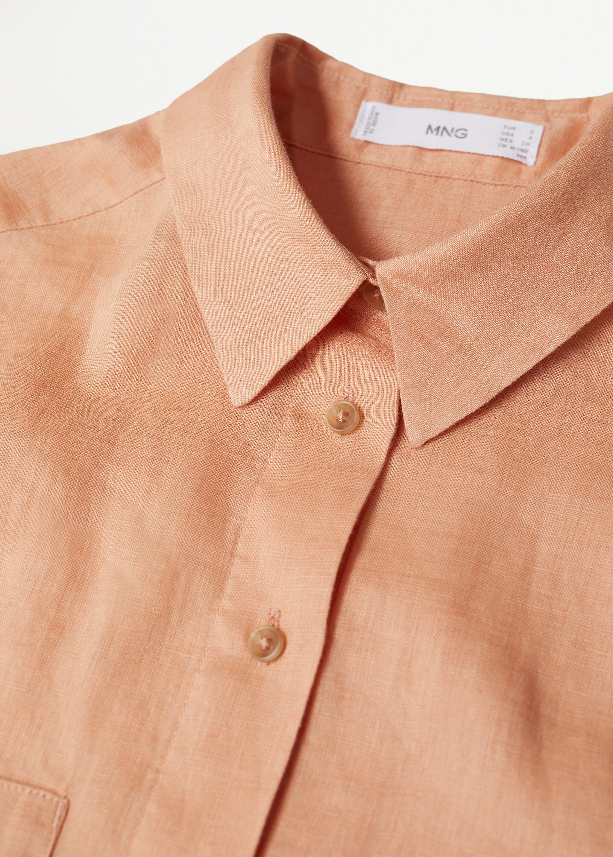 Camisa 100% lino crop - Detalle del artículo 8