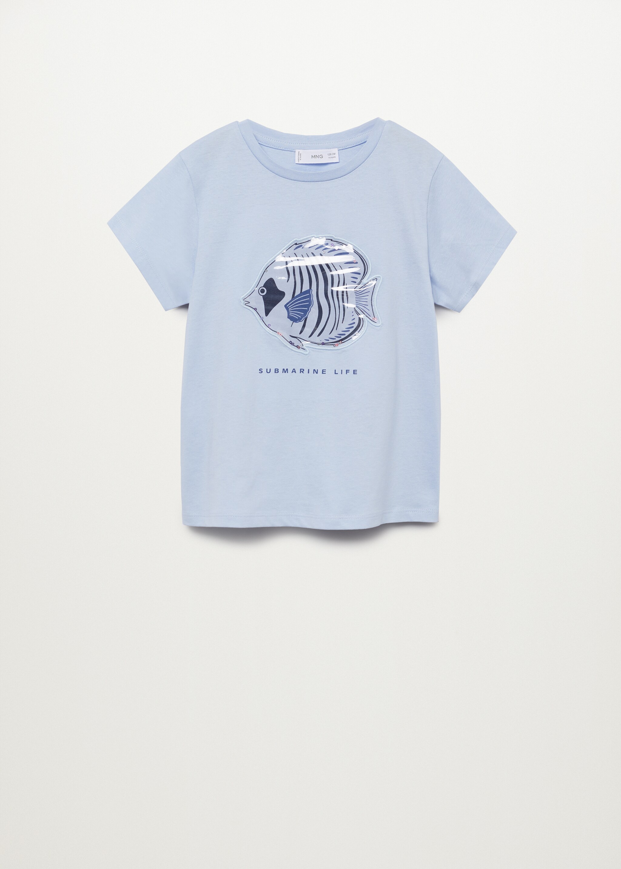 T-Shirt mit Reliefmuster - Artikel ohne Model