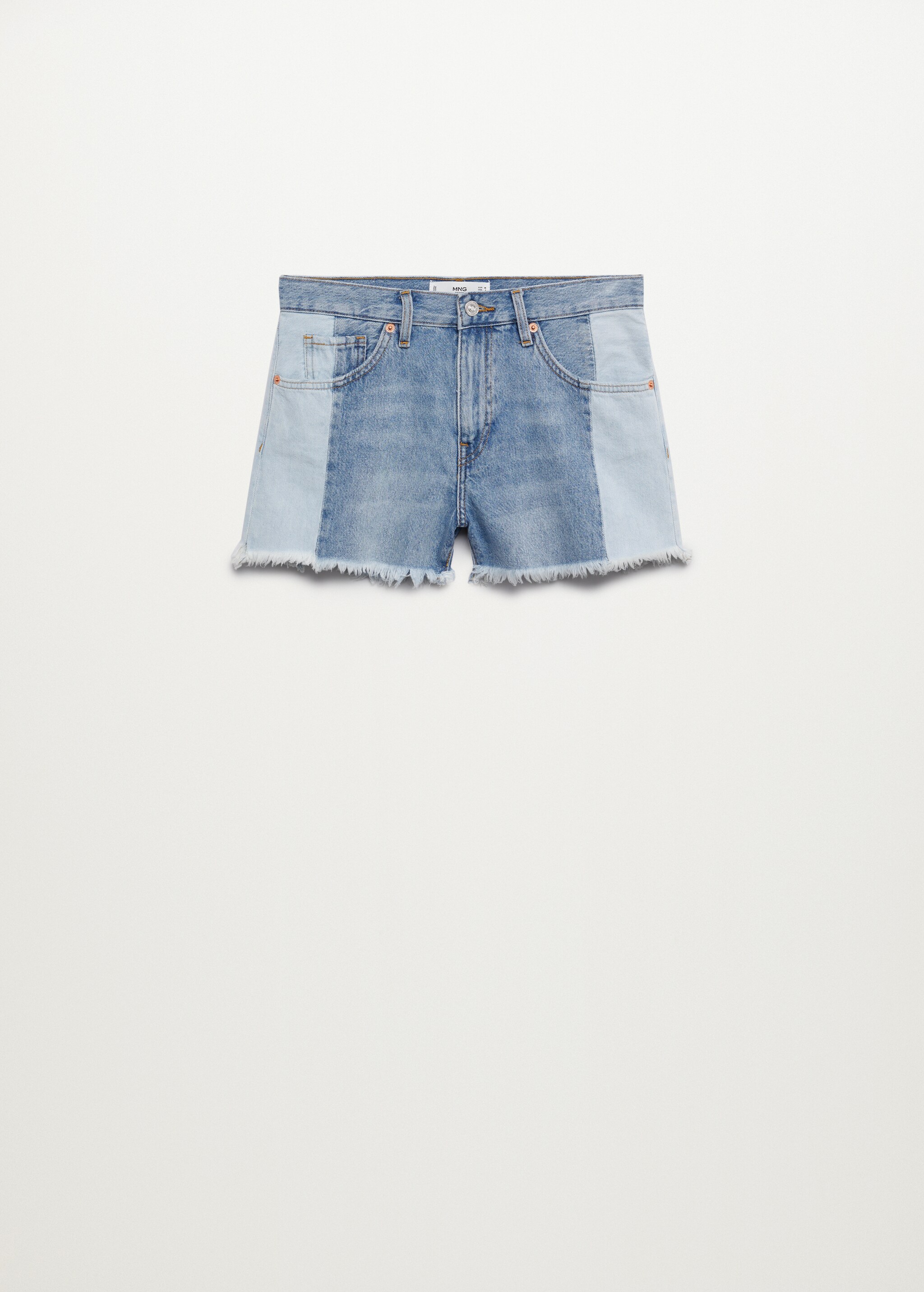Contrast denim shorts - Article without model