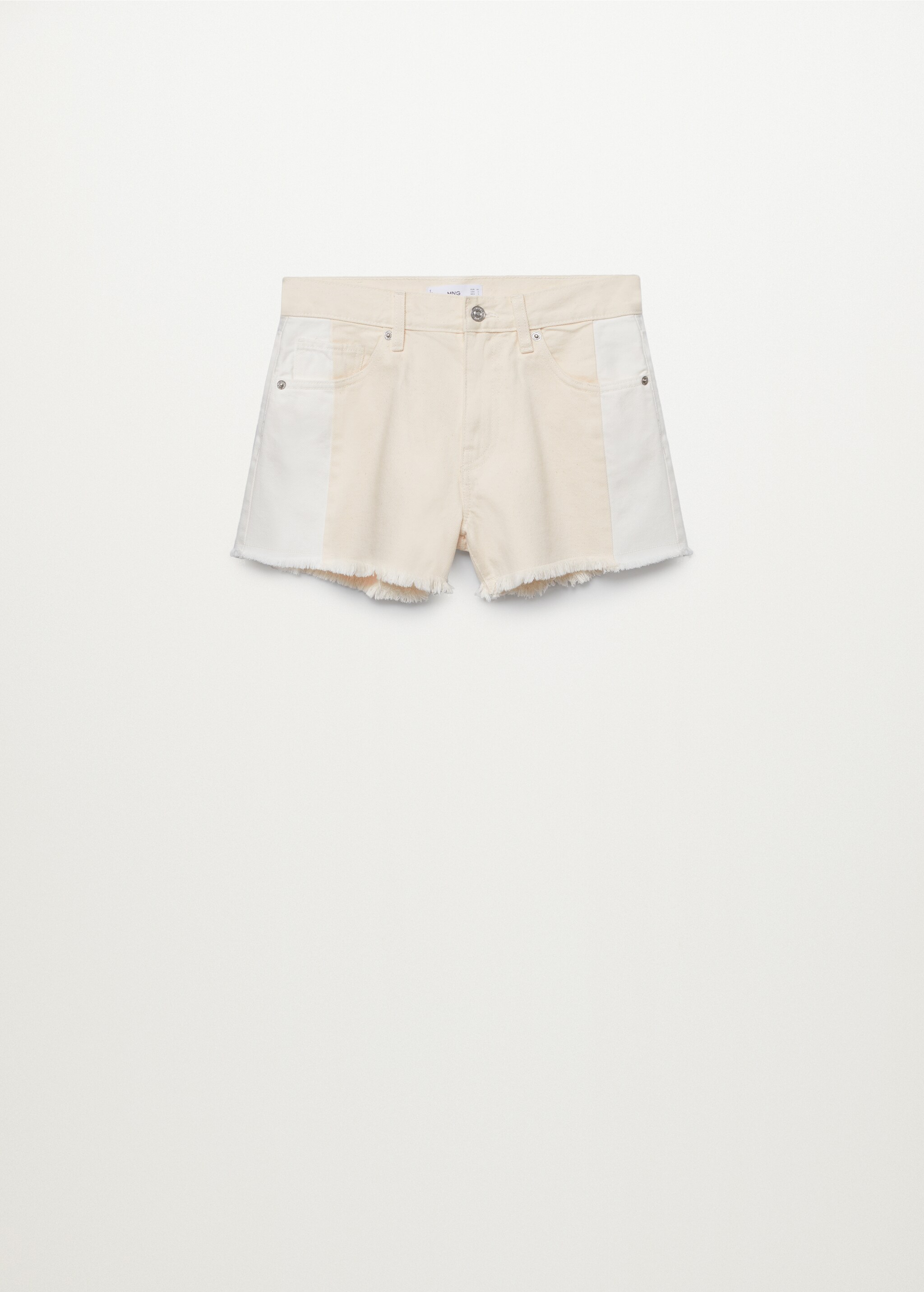 Contrast denim shorts - Article without model