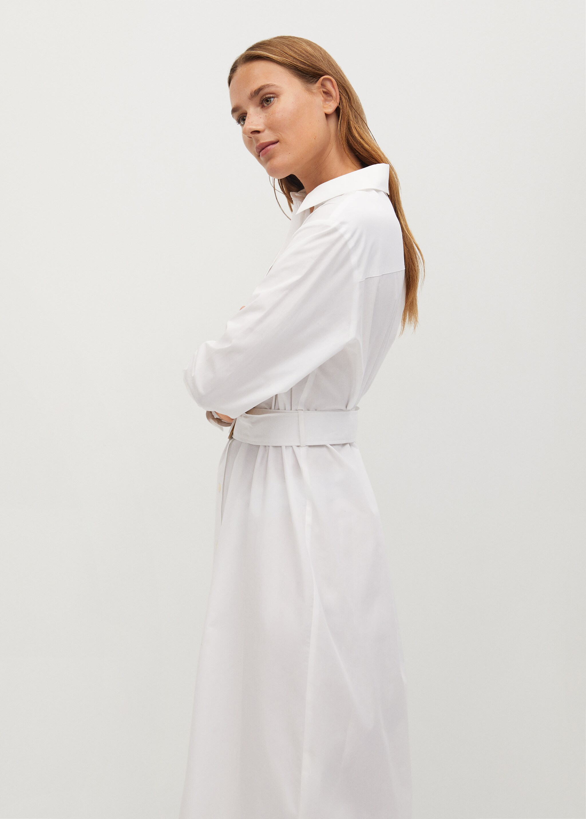 Popelin belt dress - Details of the article 3