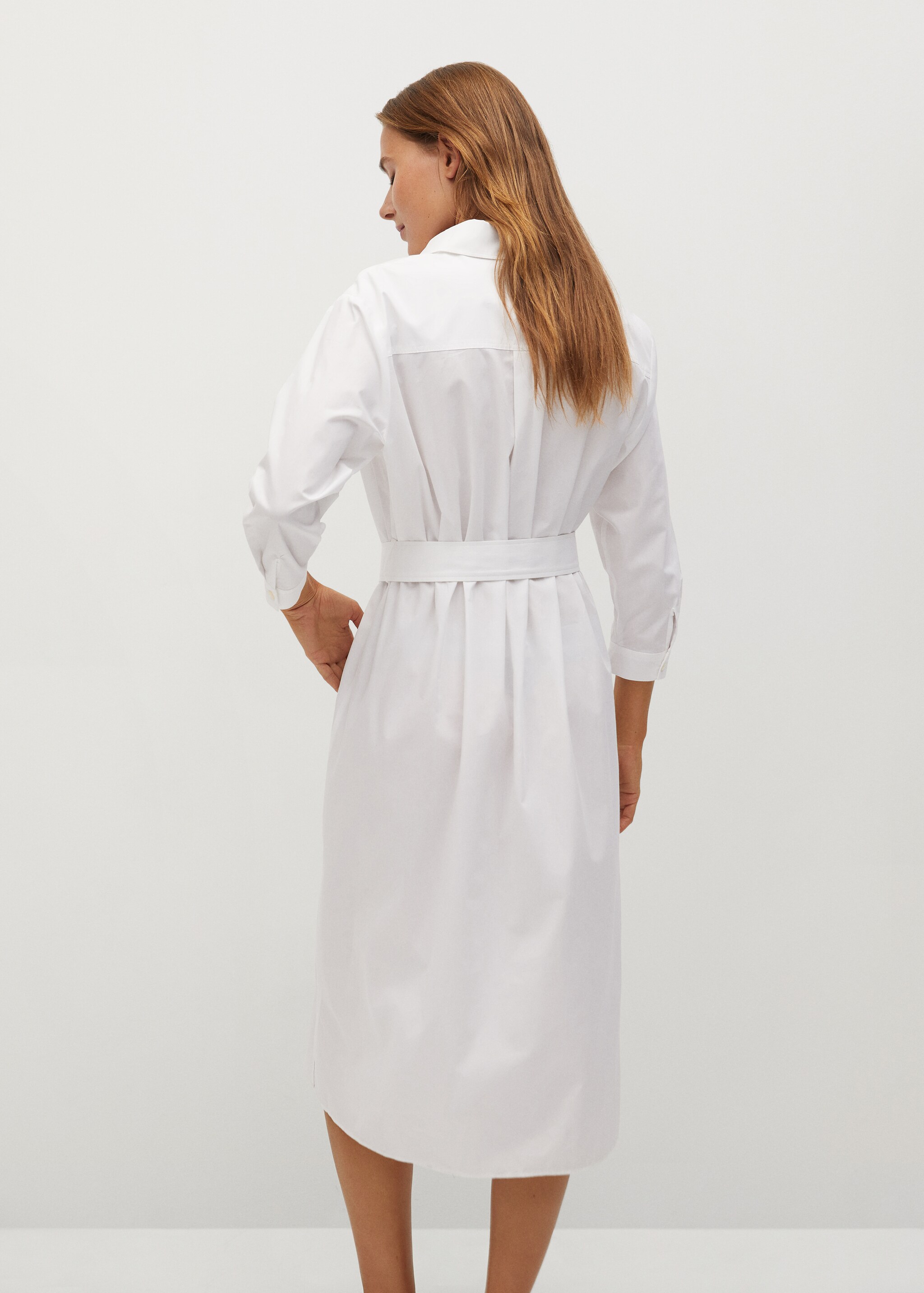 Popelin belt dress - Reverse of the article