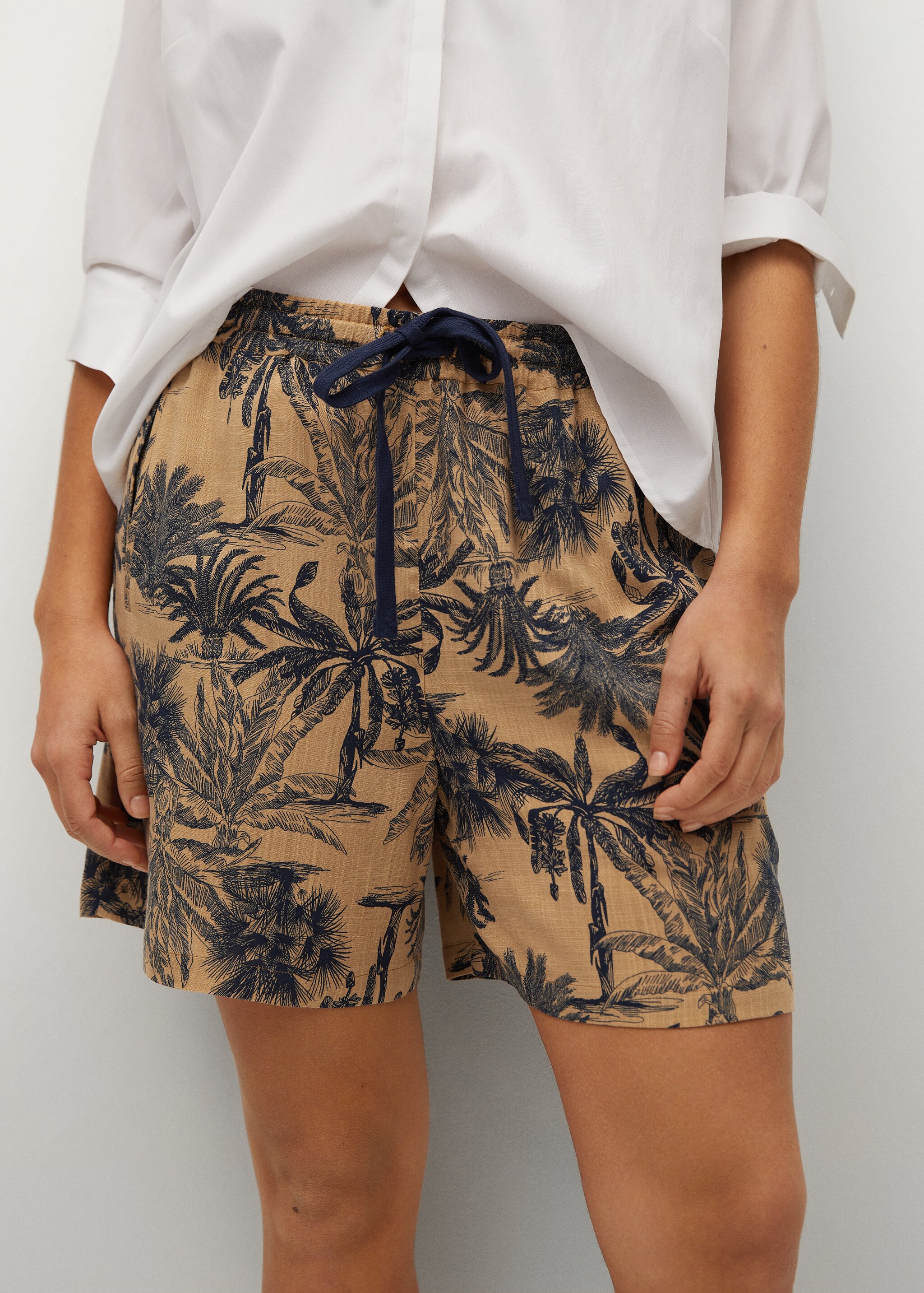 Printed flowy shorts - Medium plane