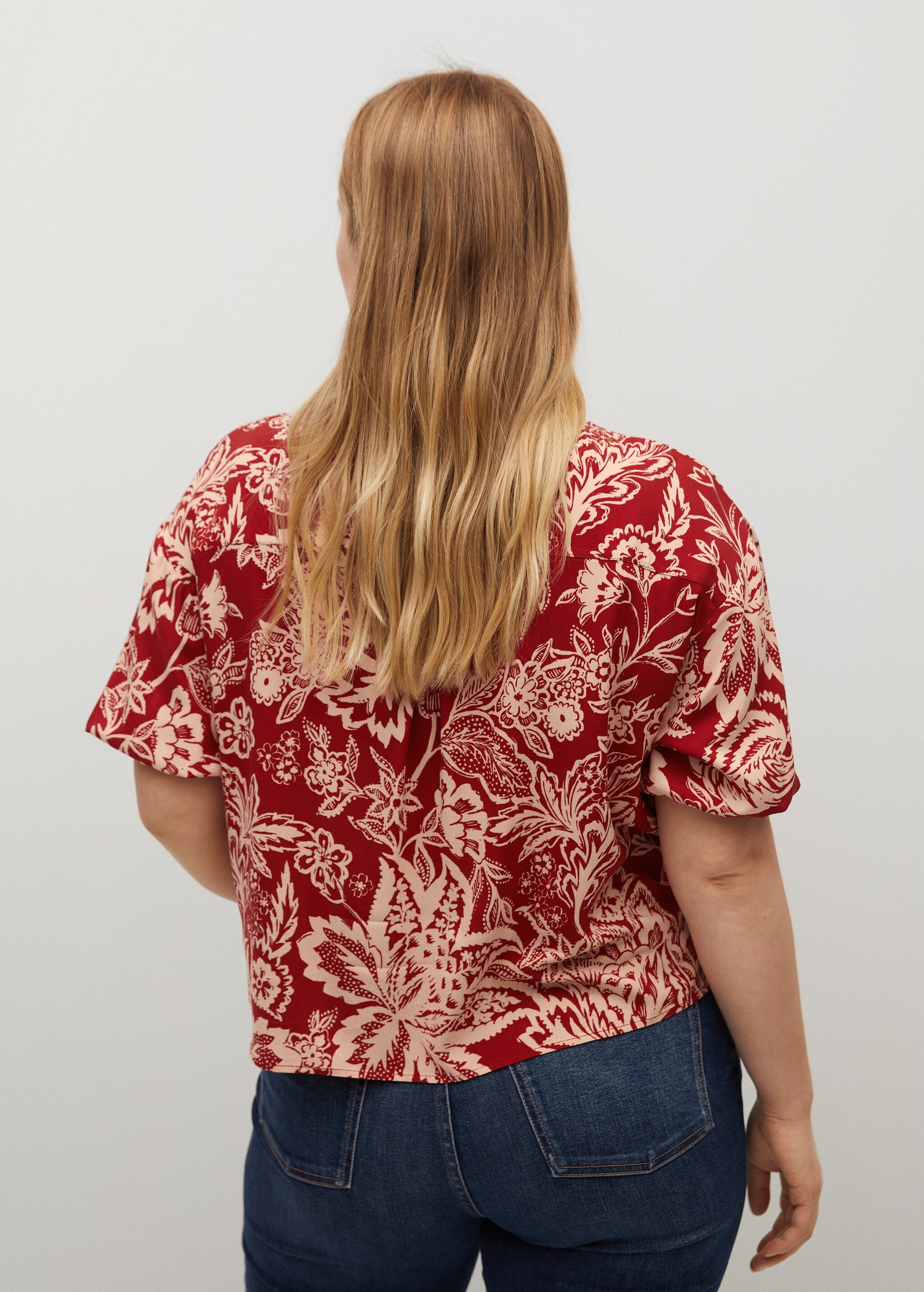 Flowy printed blouse - Reverse of the article
