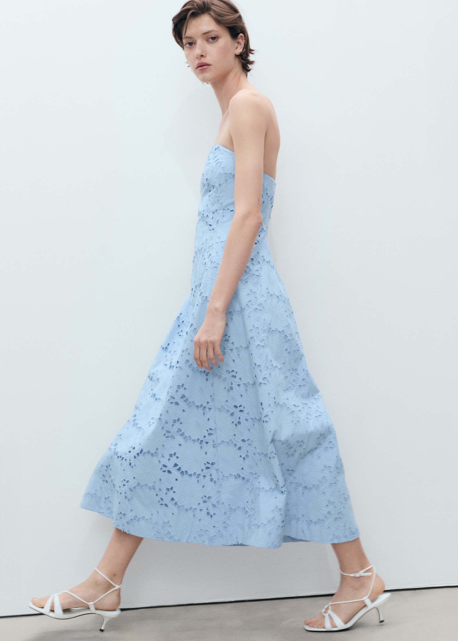 Strapless jurk met broderie anglaise - Detail van het artikel 6