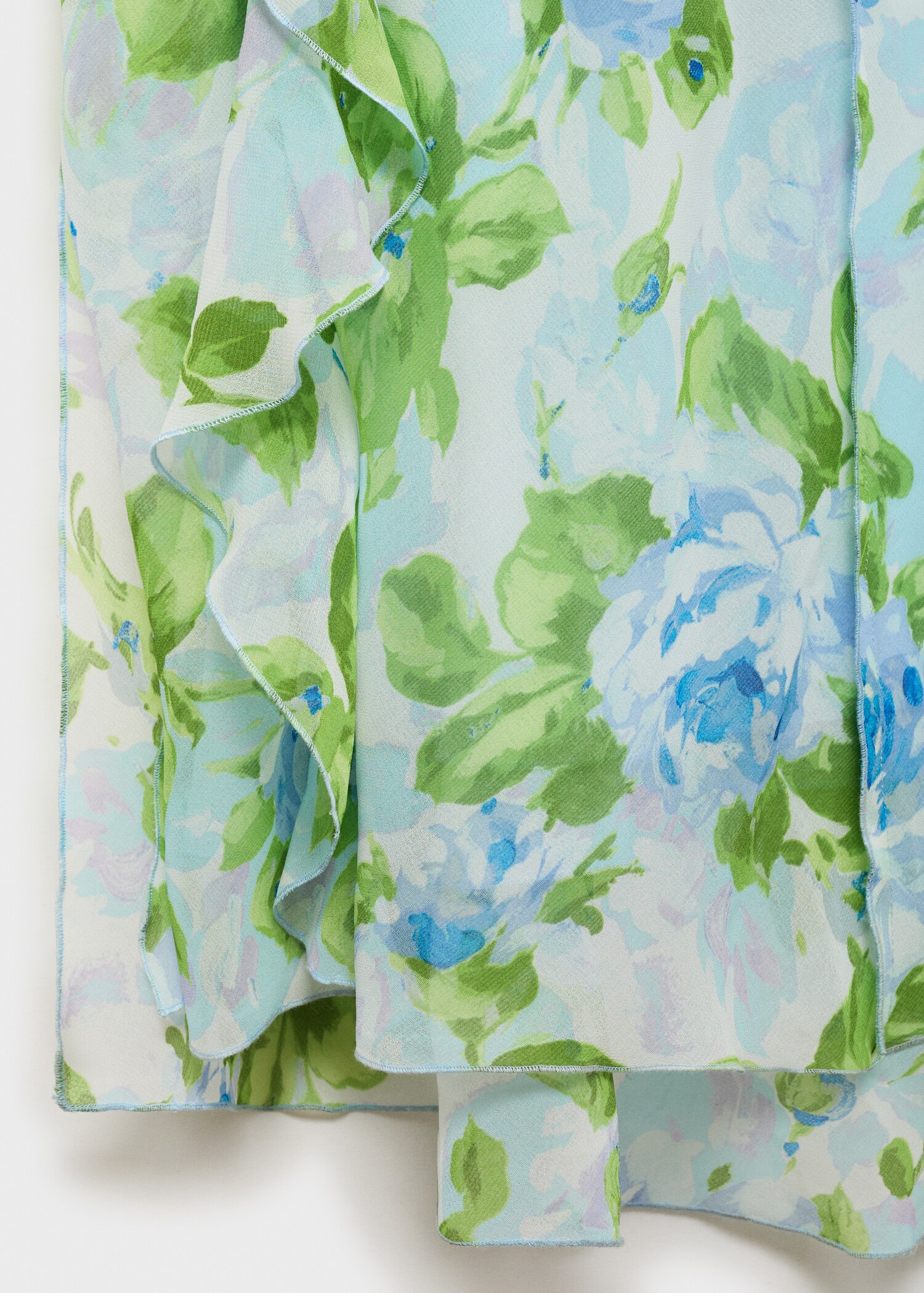 Ruffled floral print dress - Details of the article 0