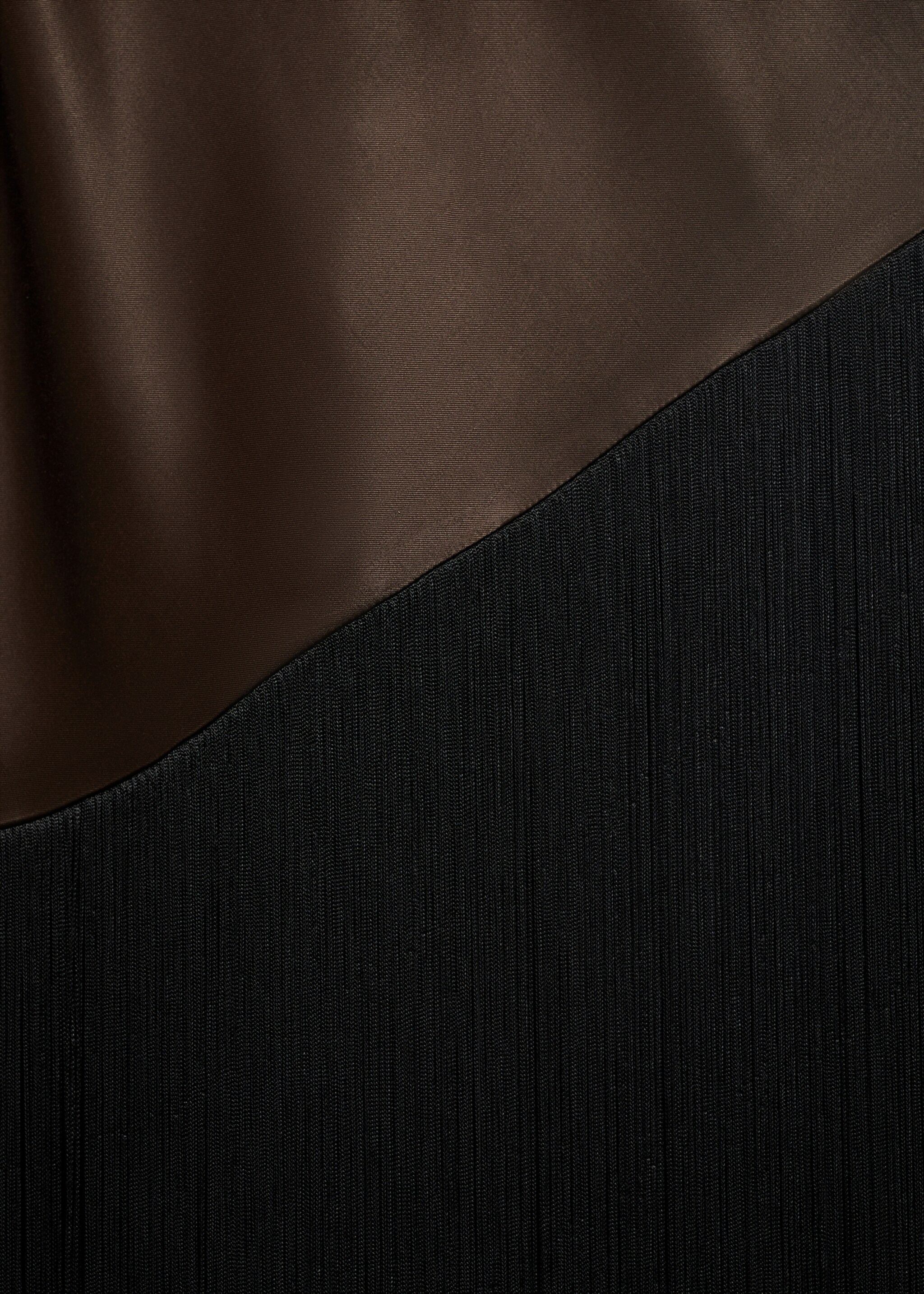 Vestido satinado asimétrico flecos - Detalle del artículo 0, Marrón. Ref: 87009089-00.