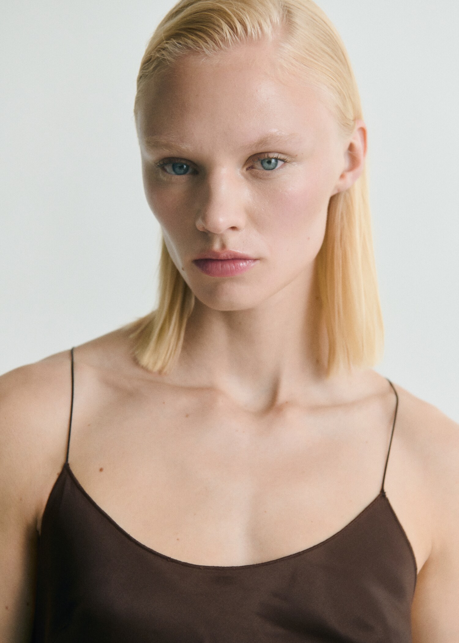 Vestido satinado asimétrico flecos - Detalle del artículo 1