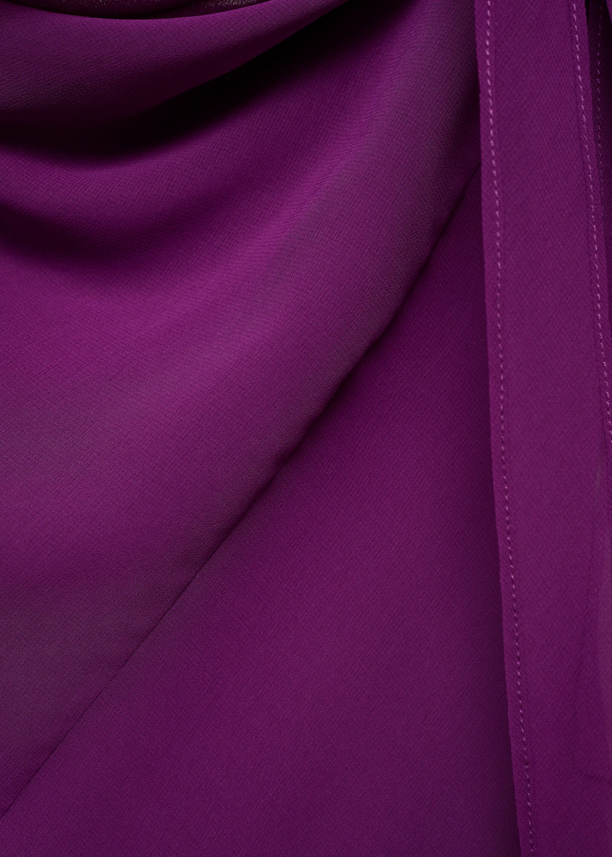 Vestido drapeado detalle flor - Detalle del artículo 0, Morado. Ref: 87009091-00.