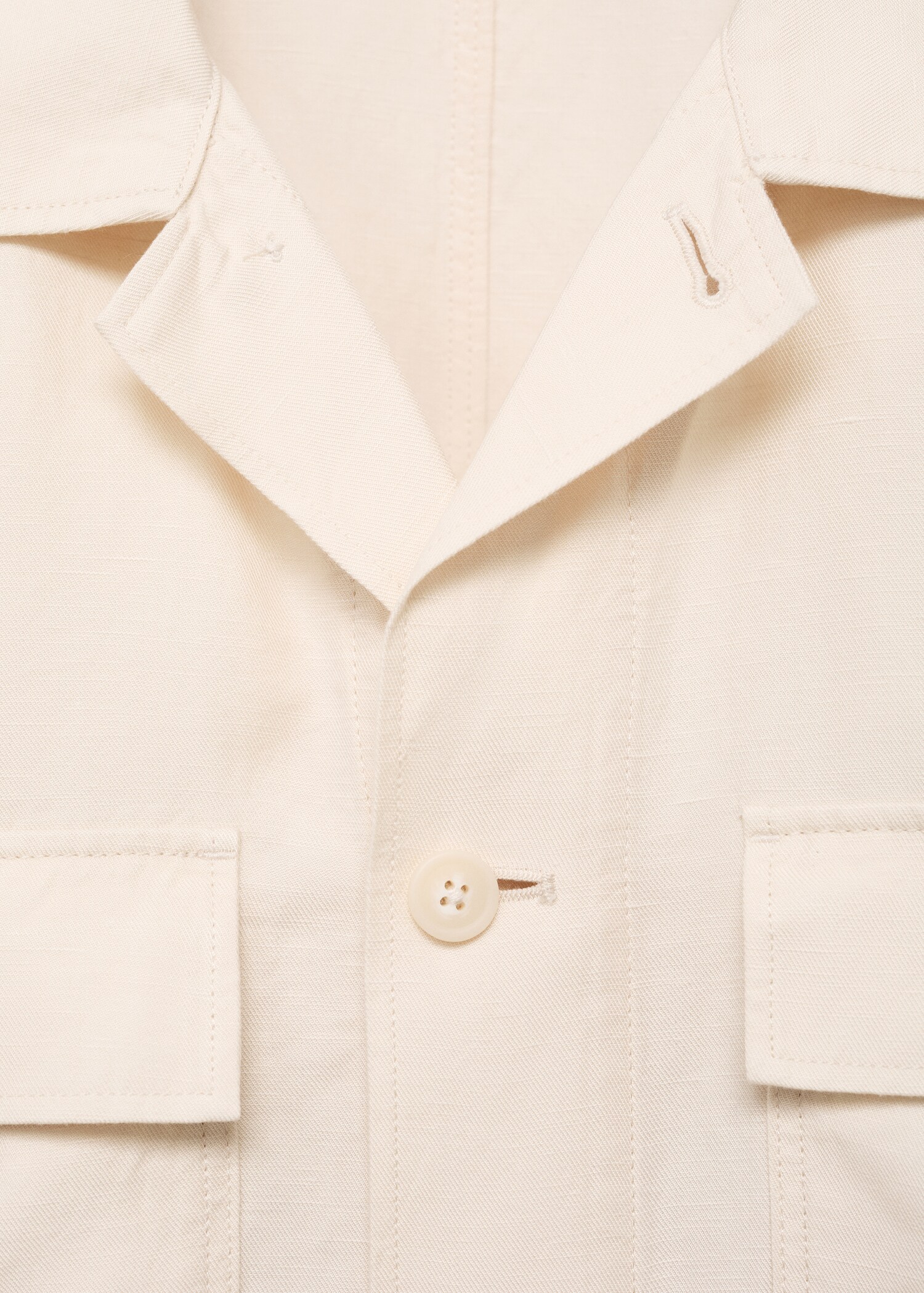 Bowling-style overshirt in a linen blend - Details of the article 8