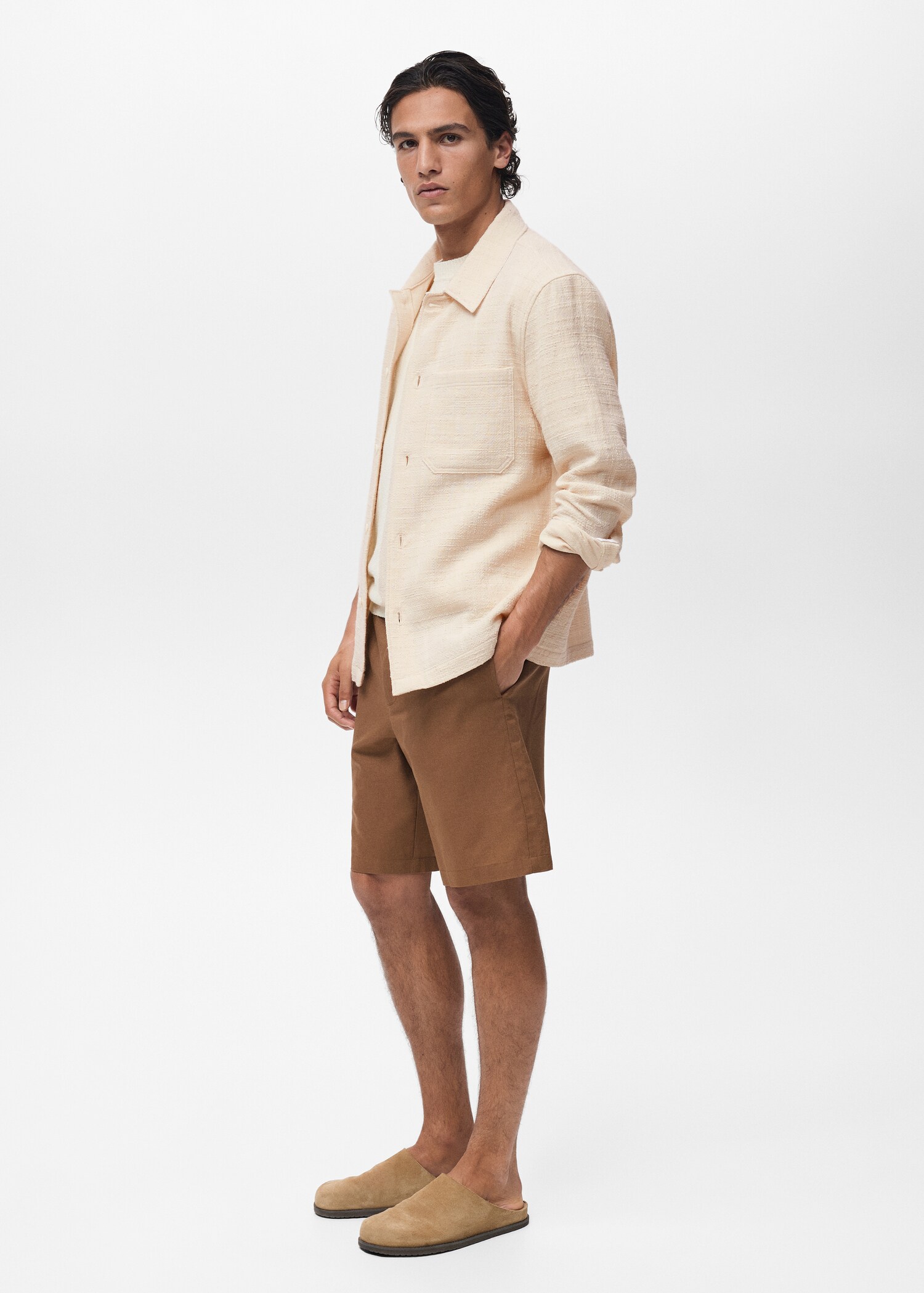 Structured cotton overshirt - Details of the article 2