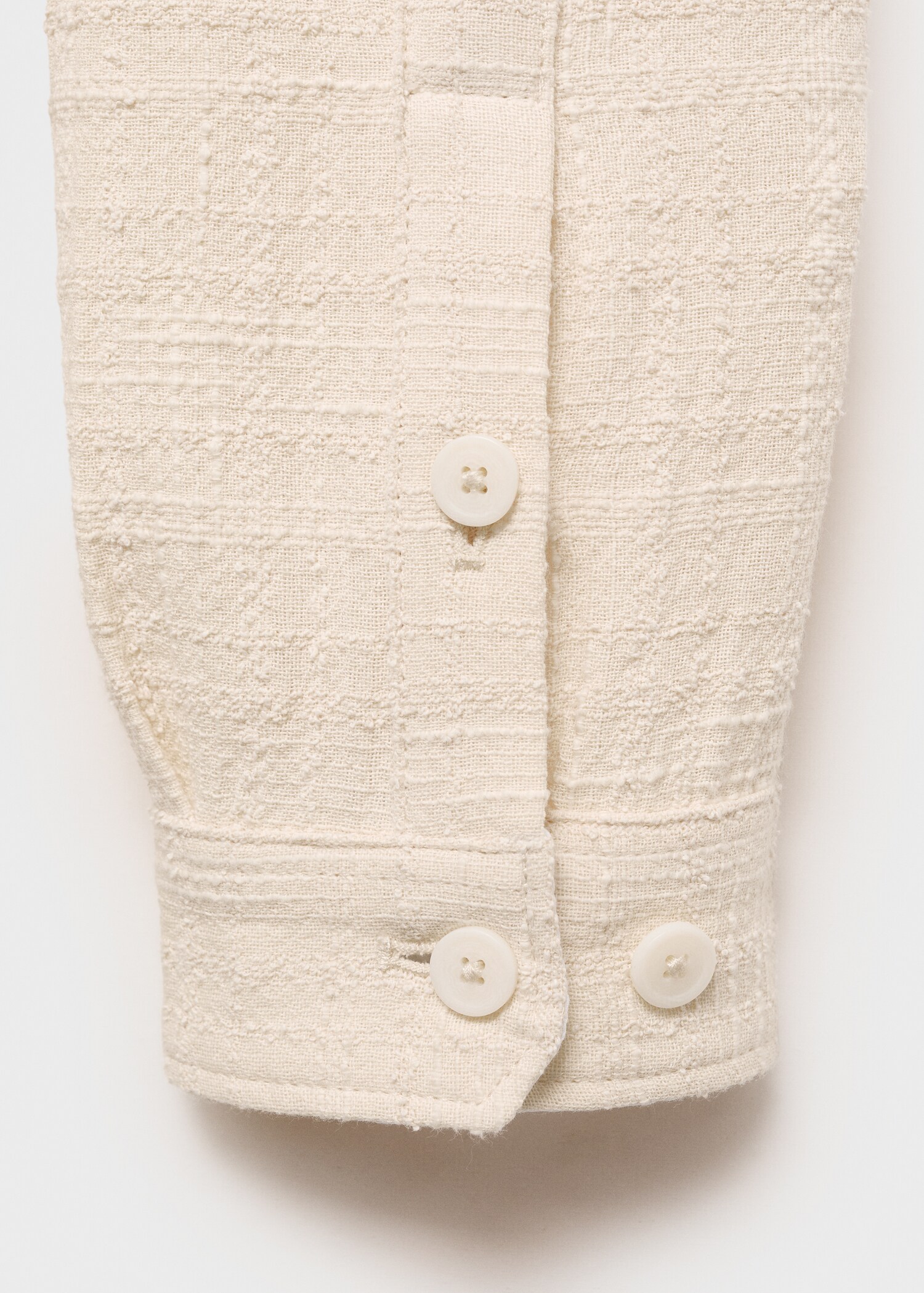 Structured cotton overshirt - Details of the article 8