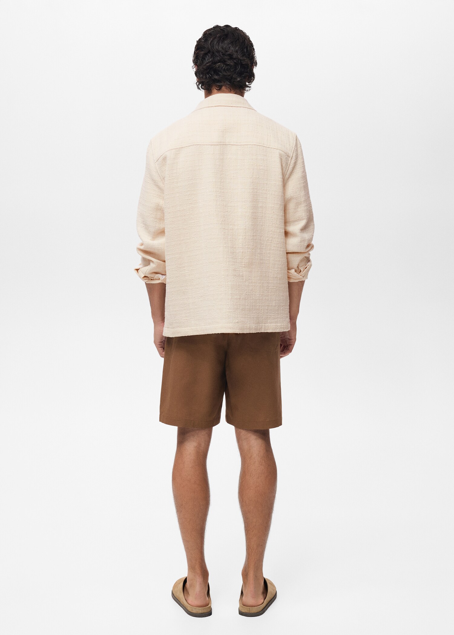 Structured cotton overshirt - Reverse of the article