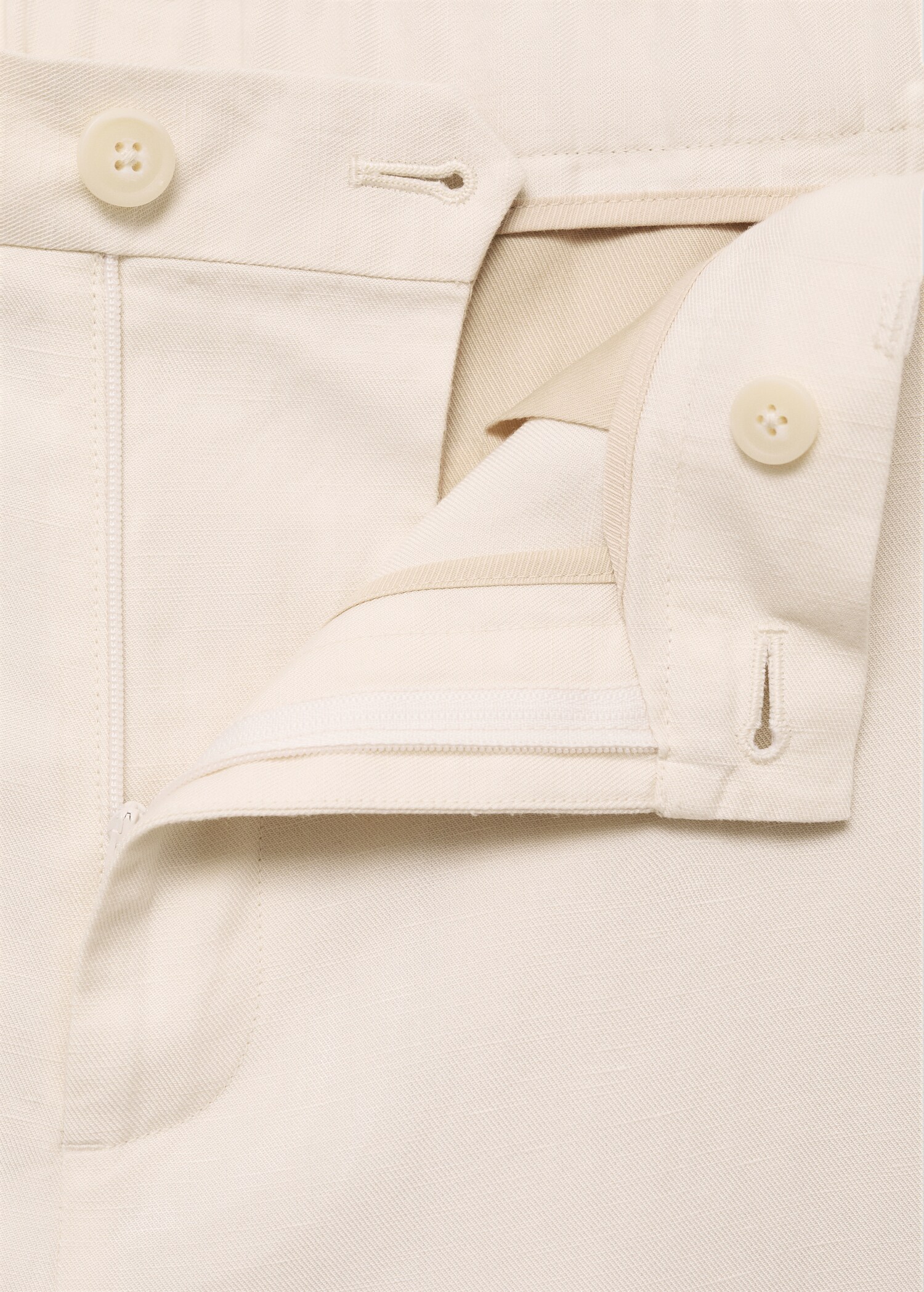 Linen-lyocell blend suit trousers - Details of the article 0